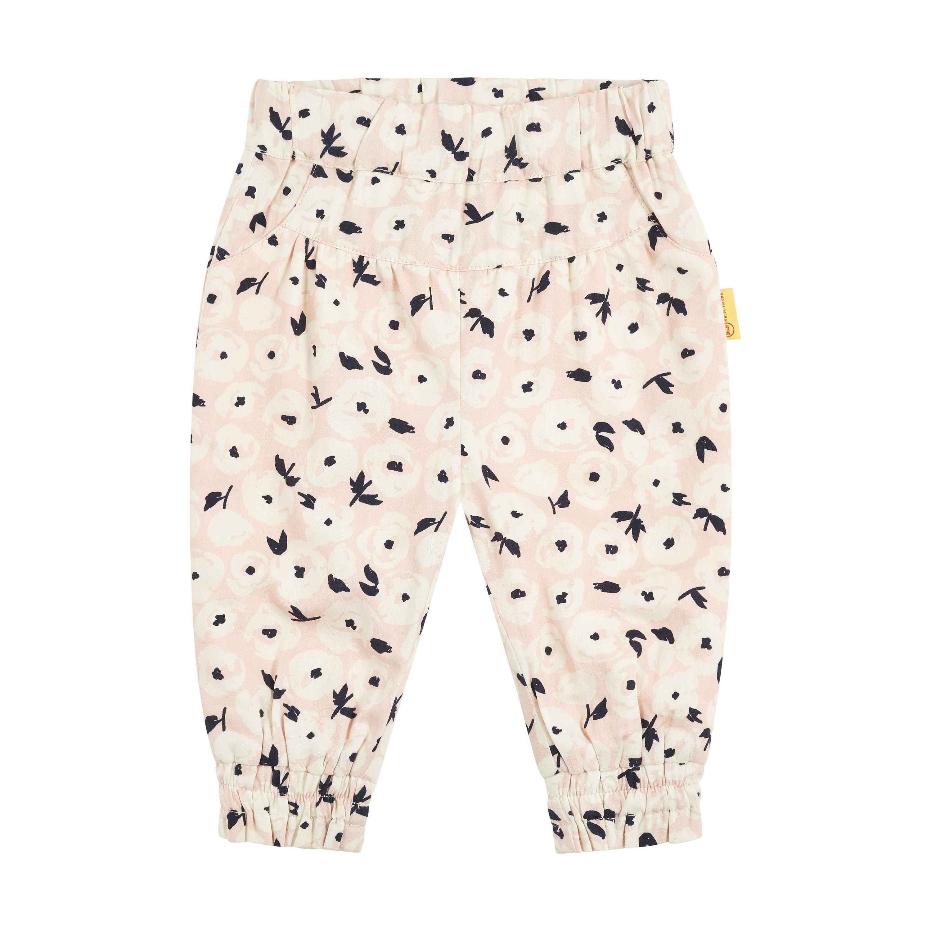 Steiff Baby-Mädchen Hose – Strickhose Mit Schleife, Bequemer Schlupfbund, Aus Baumwolle