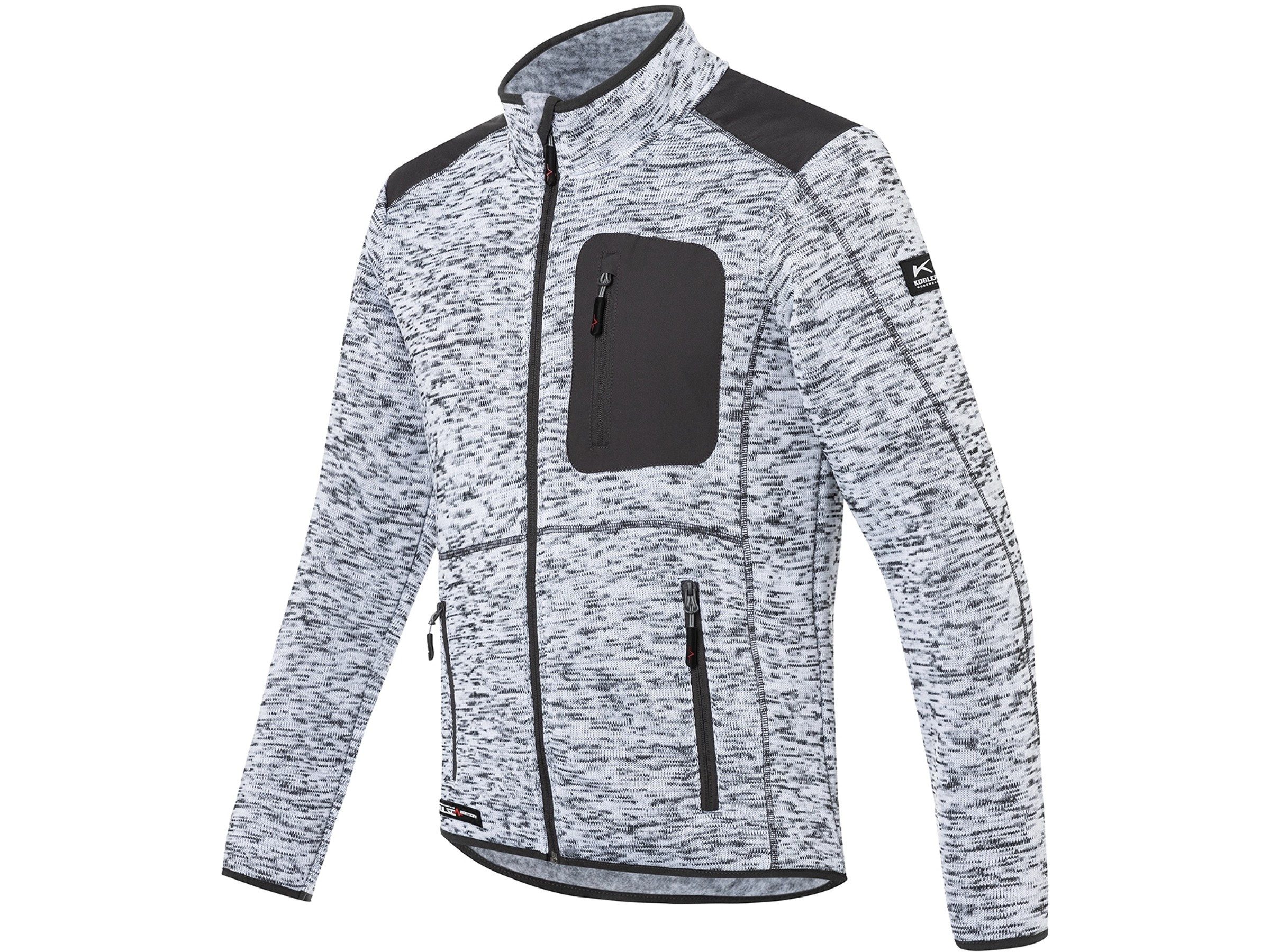 Kübler Arbeitsjacke robuste Arbeitsjacke Jacke Workwear Strickjacke weiß/grau