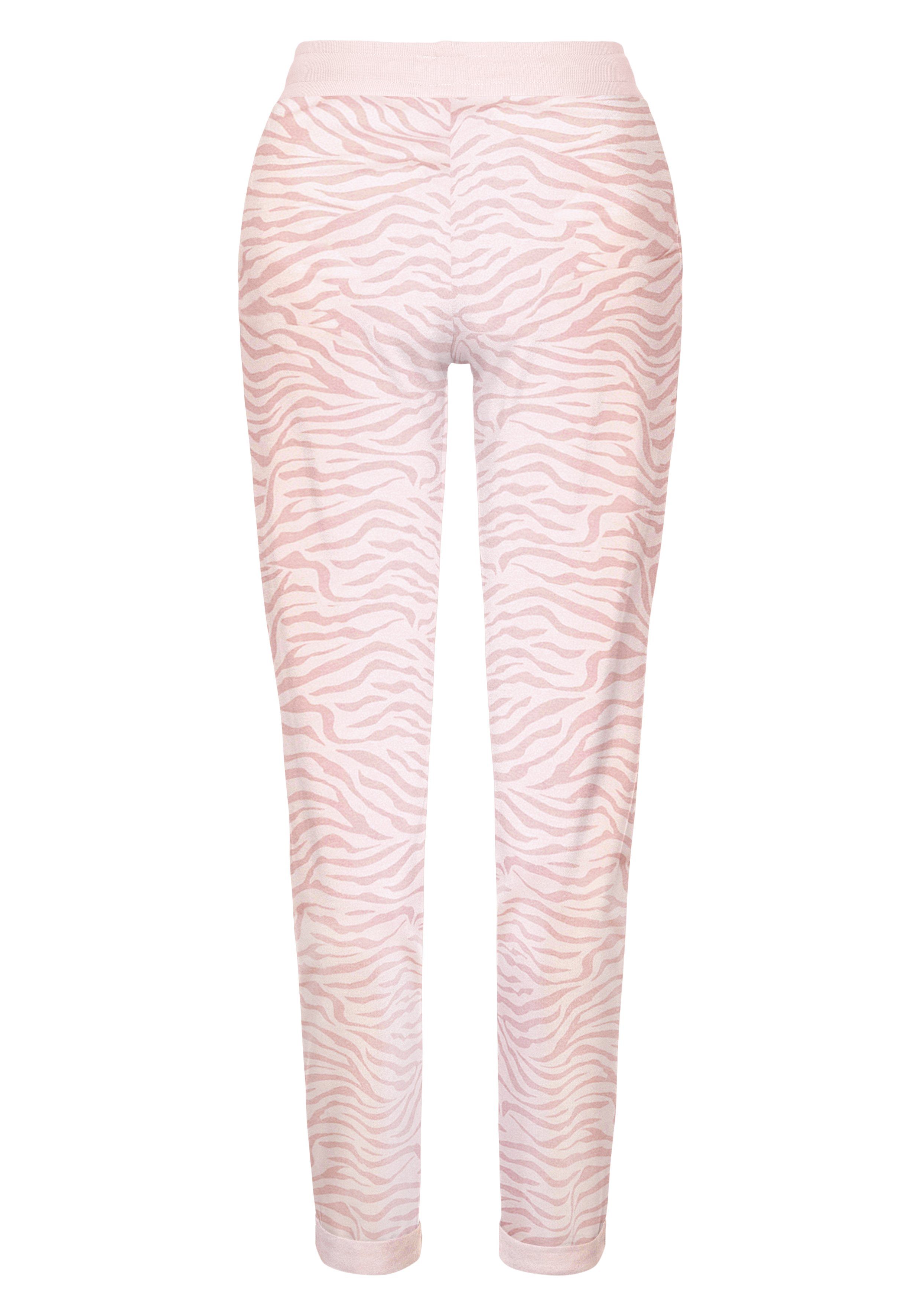 LASCANA Loungepants mit modischem Umschlagsaum, Loungeanzug