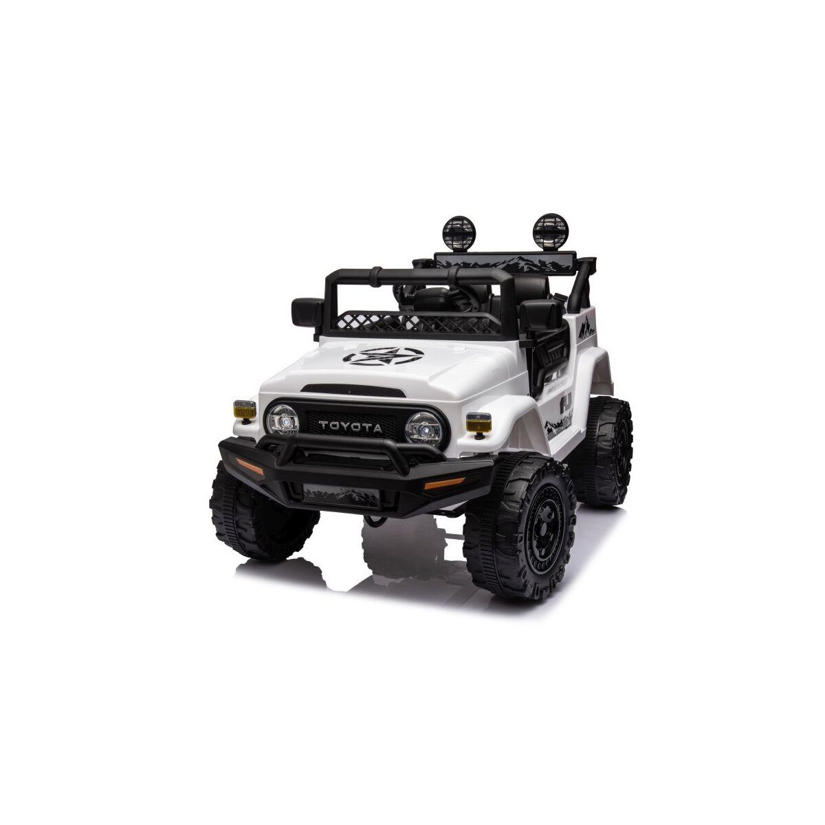 Wisam Elektro-Kinderauto Elektro Auto Batterieauto Toyota FJ Weiß 4x4