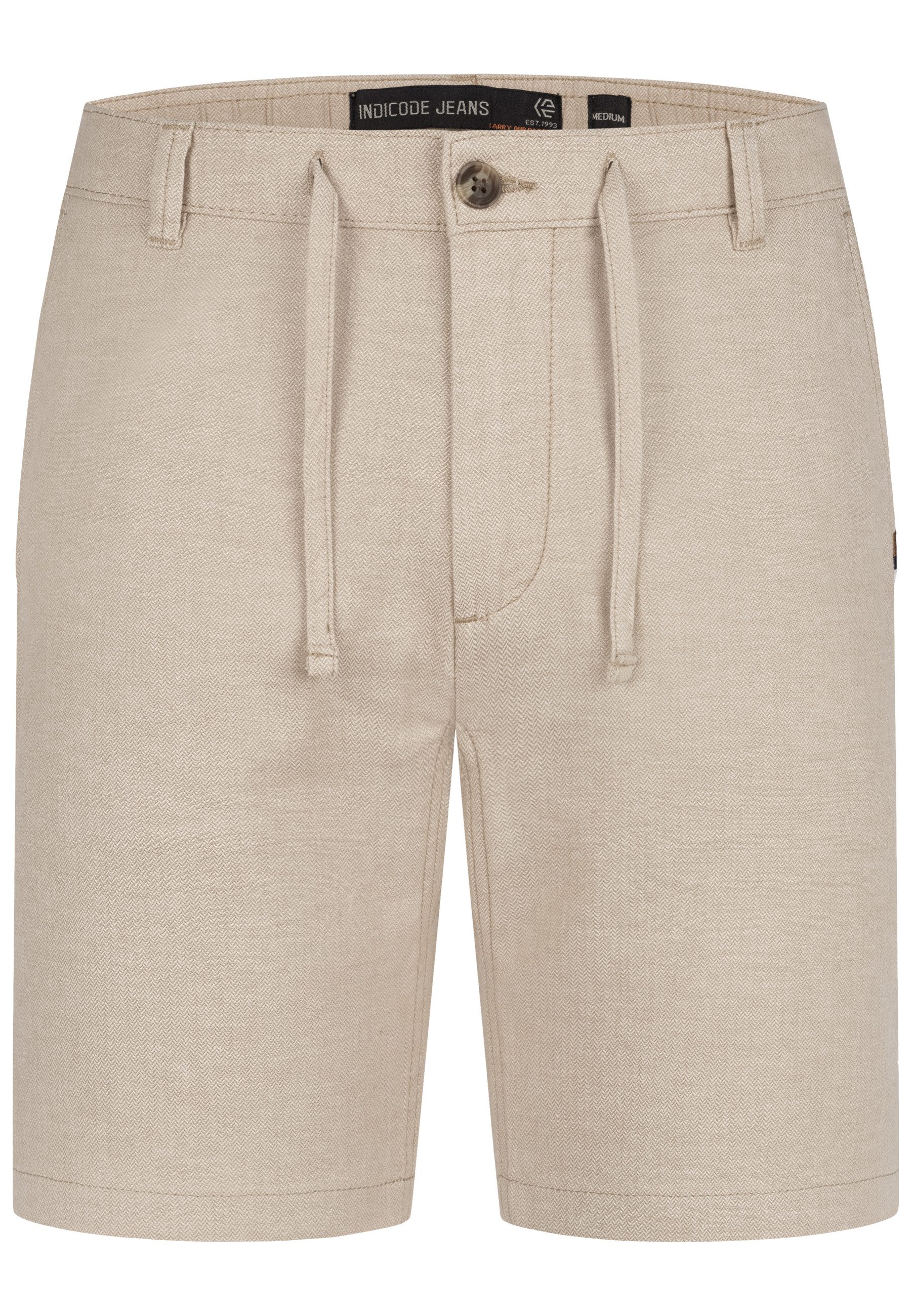 Indicode Chinoshorts INErwil aus Leinen-Mix mit günstig online kaufen