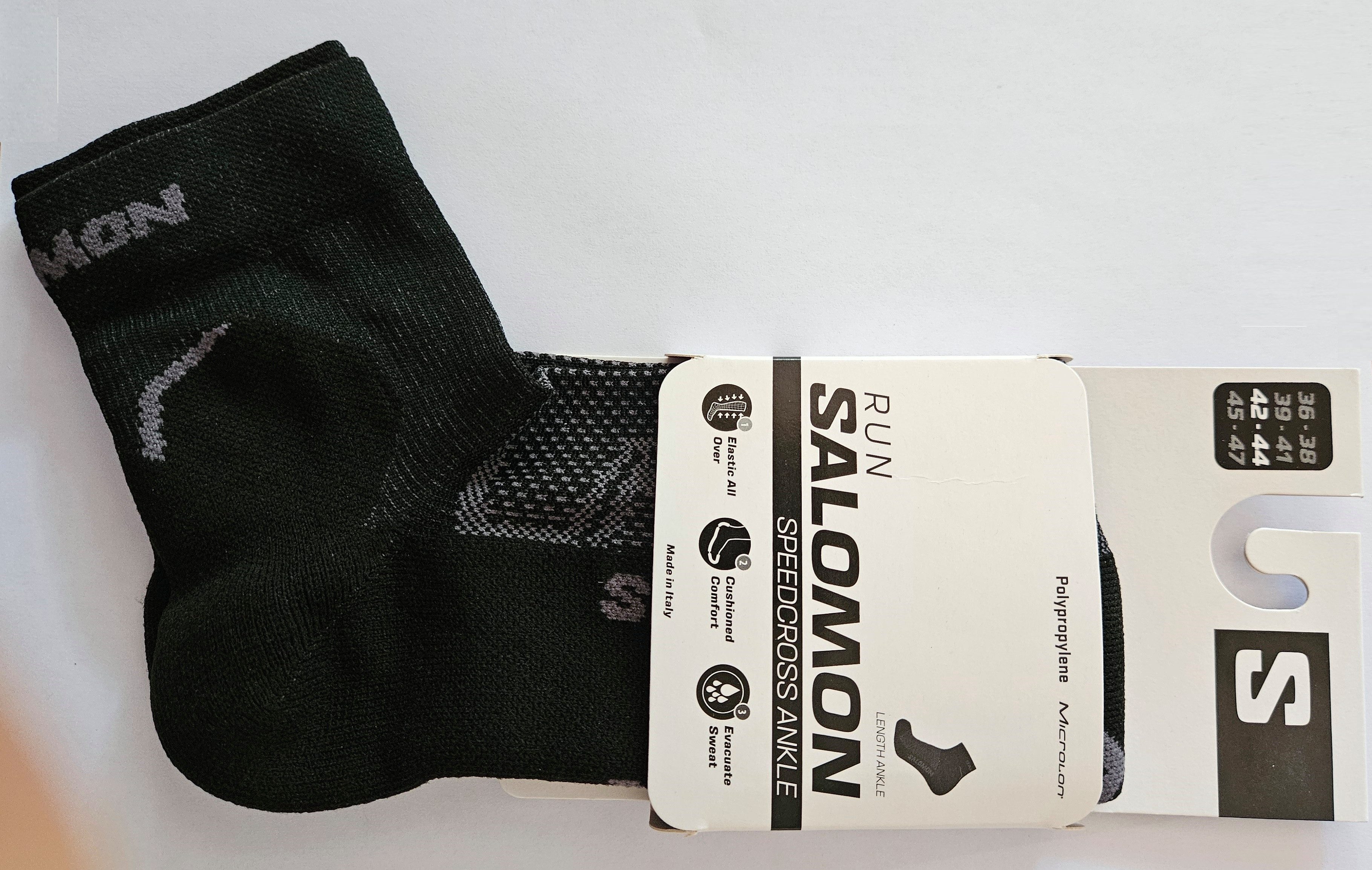 Salomon Laufsocken SPEEDCROSS Knöchelsocken crew deep black Microlon C19729