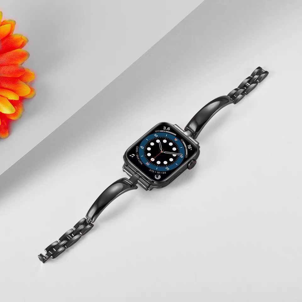 MOPUEA Smartwatch-Armband Armbänder für Apple Watch 38/40/41/42mm, T-förmiges Metallband, verstellbares Armband aus Stahllegierung – Bild 2 von 3