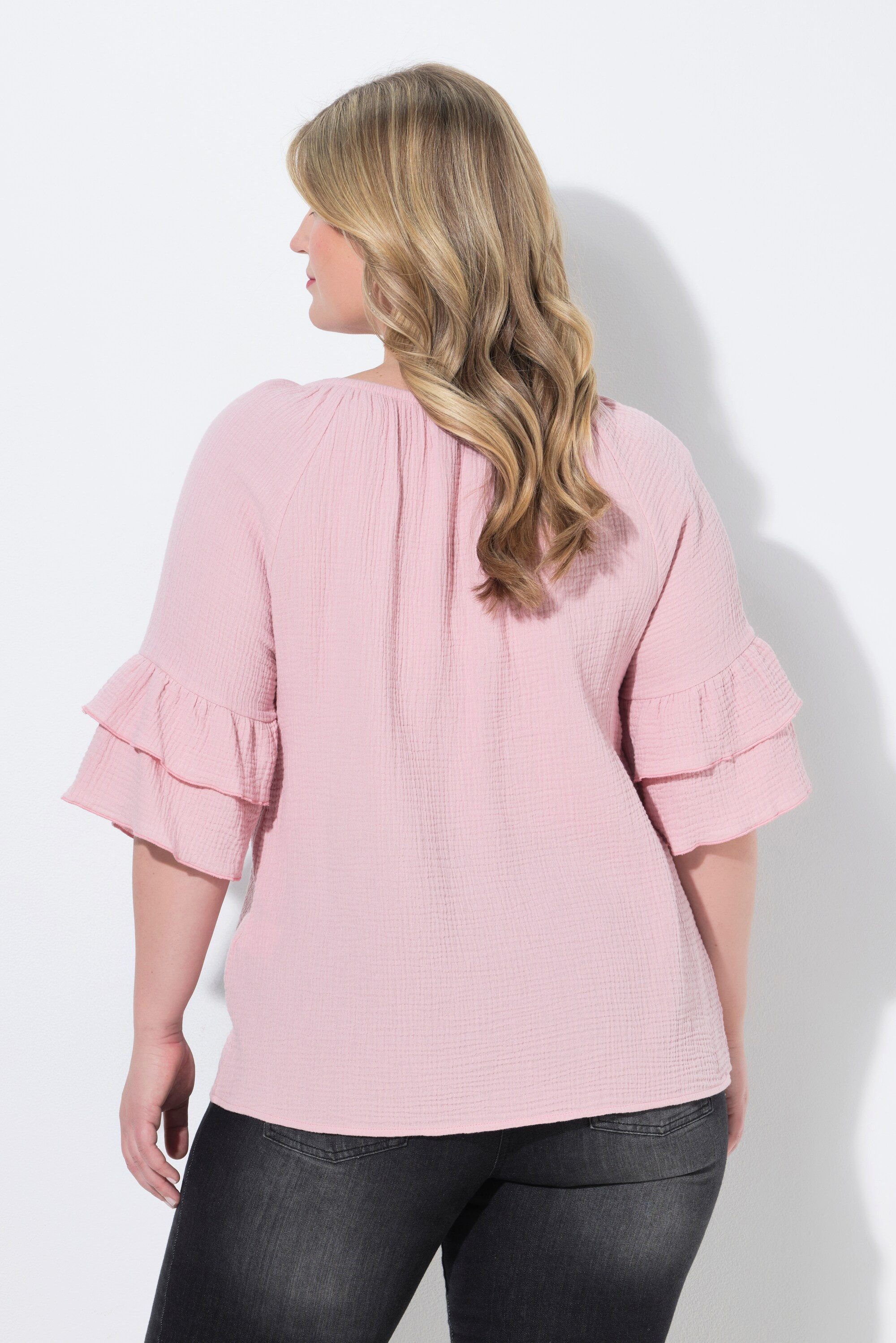 MIAMODA Longbluse Bluse A-Linie Musselin