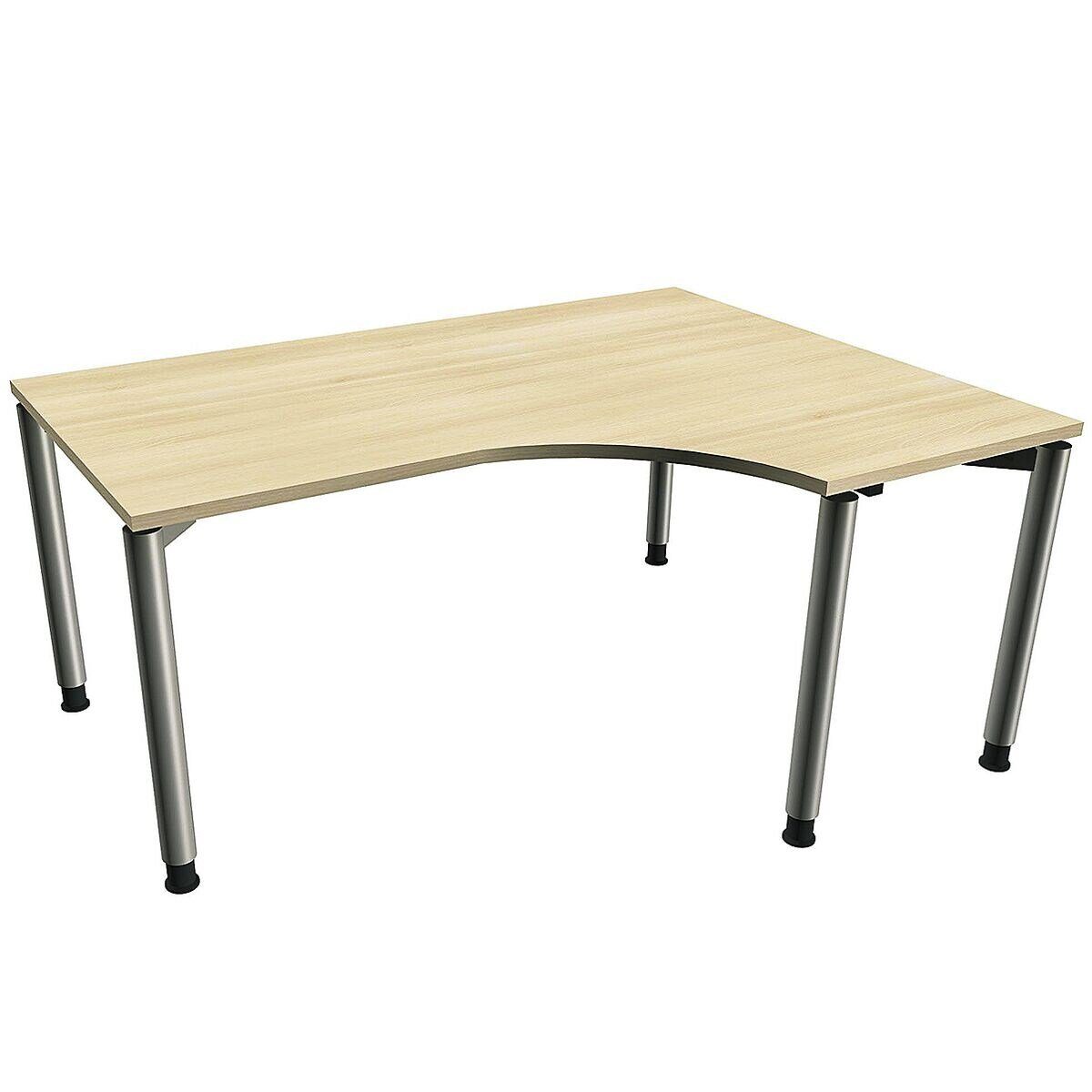 FMBUEROMOEBEL Eckschreibtisch Oldenburg, Winkel rechts, manuell höhenverstellbar