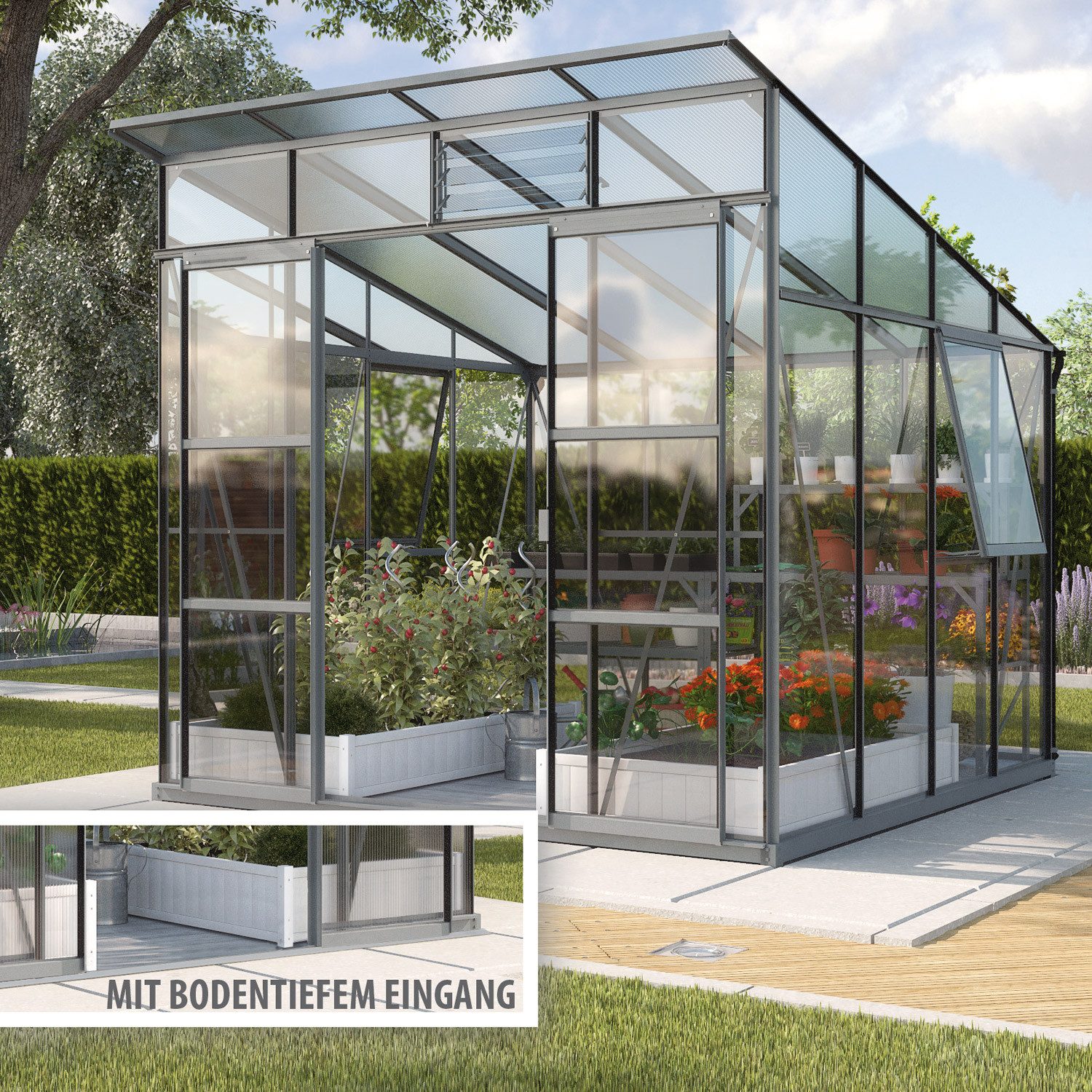 Vitavia Gewächshaus PER02522, 3,00 mm W...