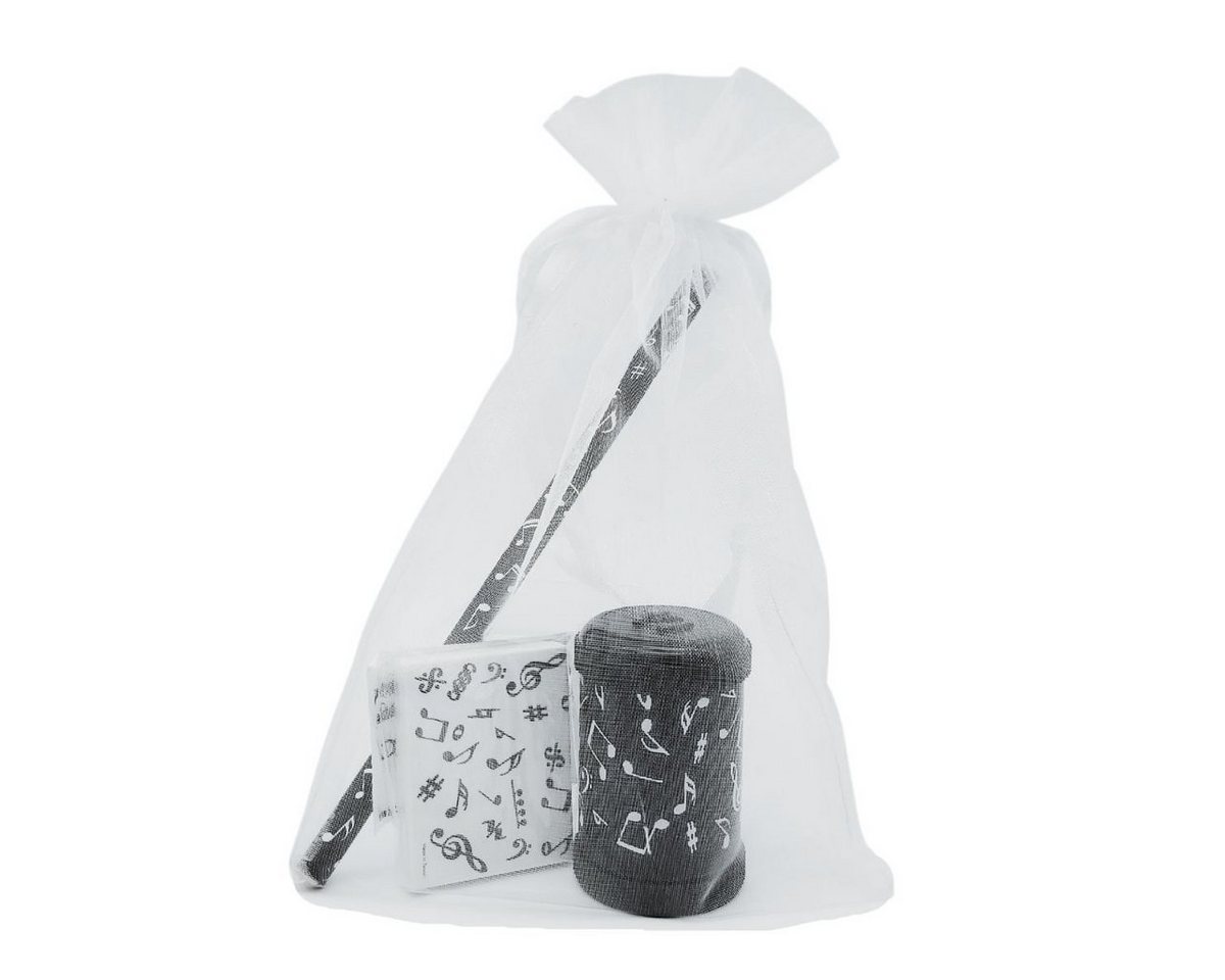 Thumbnail - Musikboutique Bleistift Schreibset schwarz mit Notenmix-Bleistift, Spitzer-Runddose und, Schreibset "Noten-Mix" schwarz ...