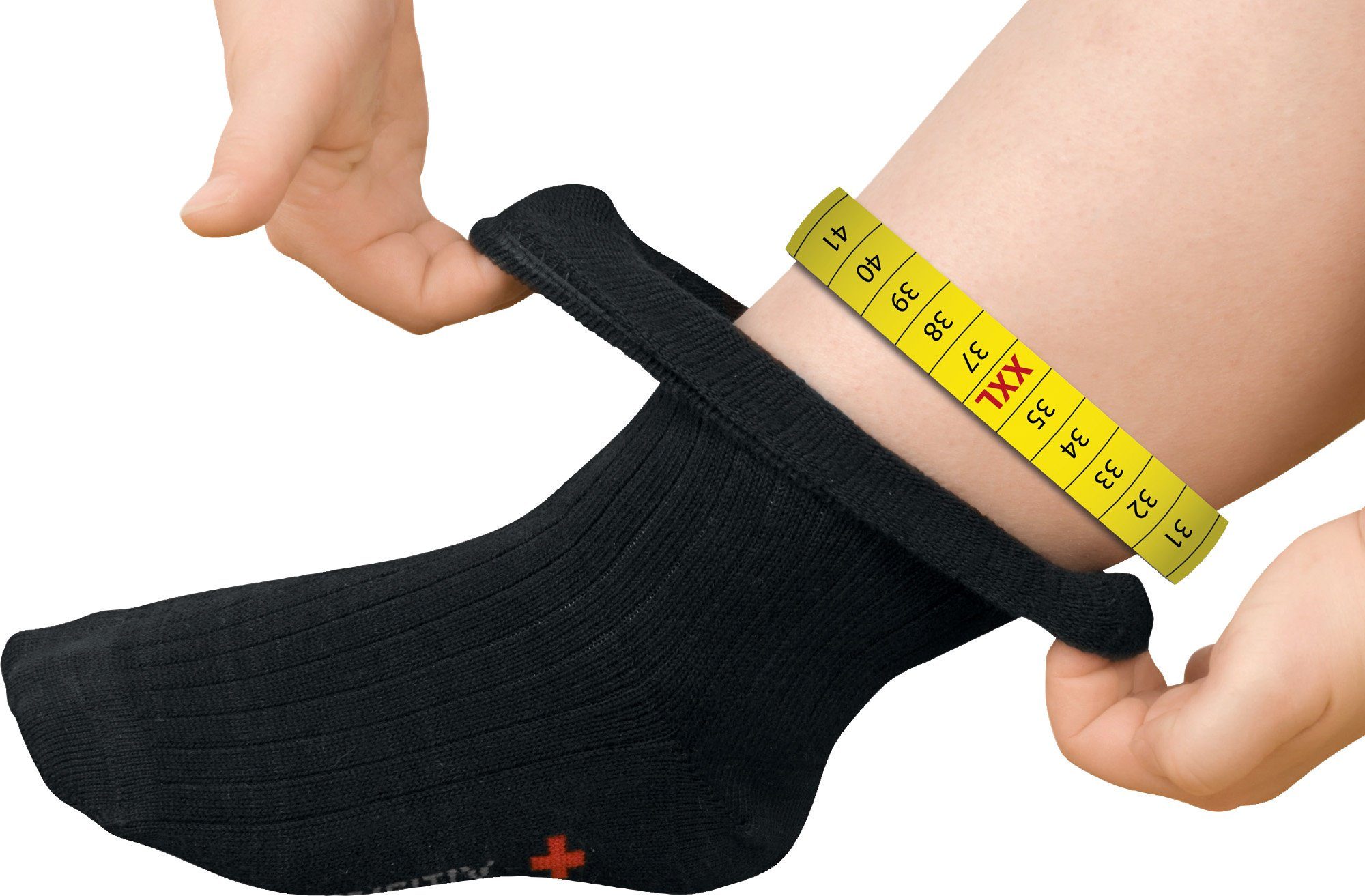 Fußgut Socken Unisex-Big-Sensitiv Socken 1 Paar Uni schwarz