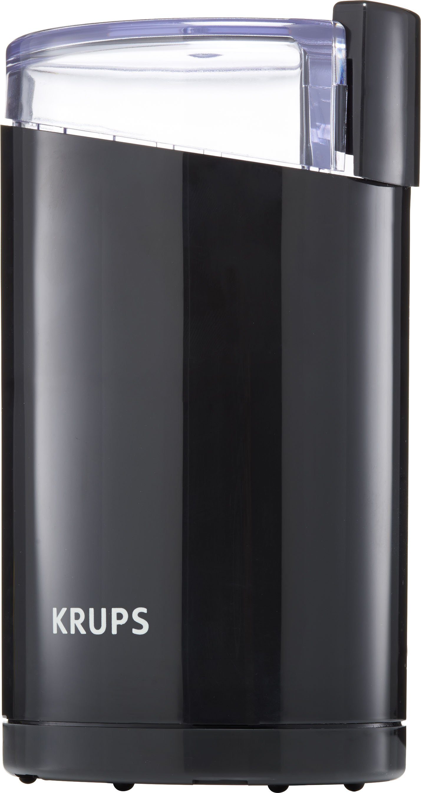 Krups Kaffeemühle F20342, 200 W, Schlagmesser, 85 g Bohnenbehälter, fein bis grob, 12-Tassen Fassungsvermögen, robuste Edelstahlklingen