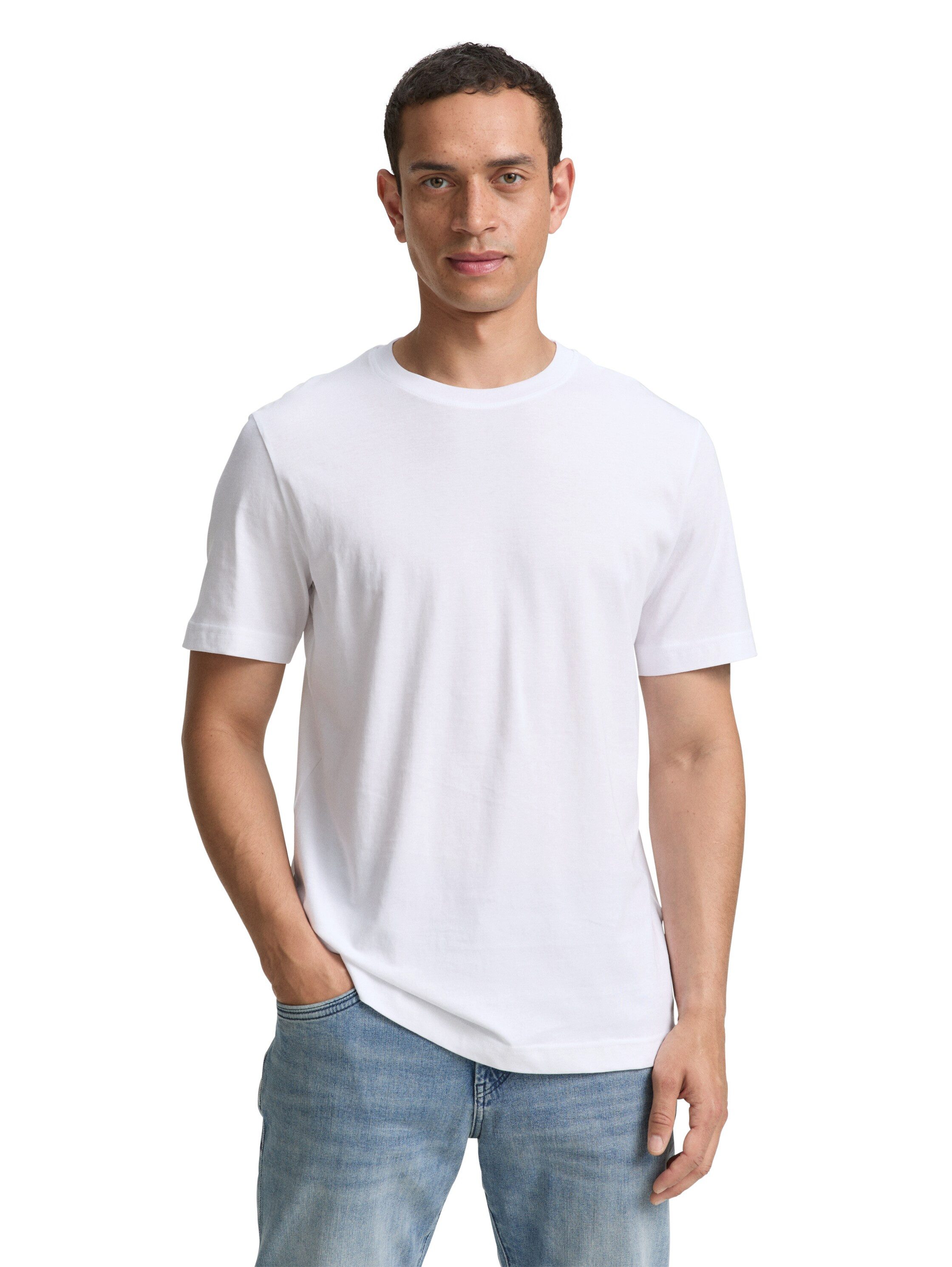 TOM TAILOR T-Shirt (Packung, 2-tlg) mit Logo Print