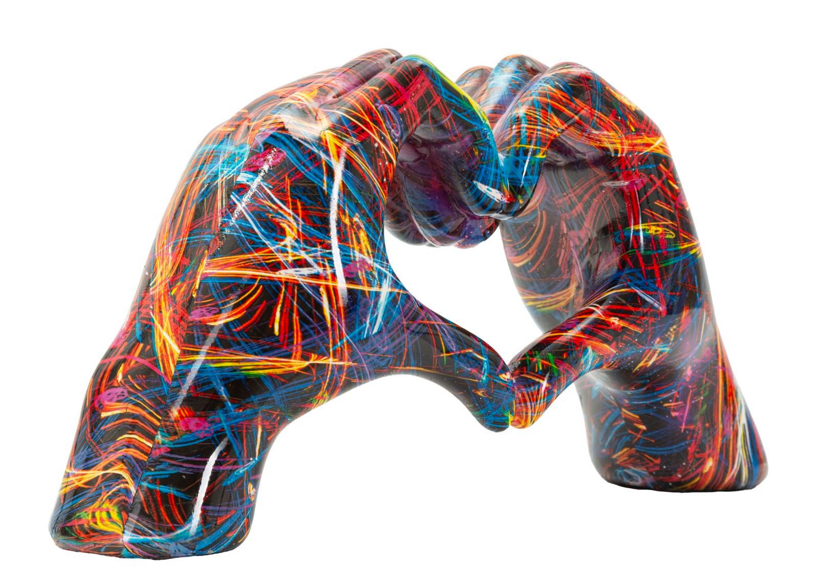 MF Skulptur Street Art Herz-Skulptur Amore Psyco – Bunte Dekoration 25cm (1 St) – Bild 4 von 5