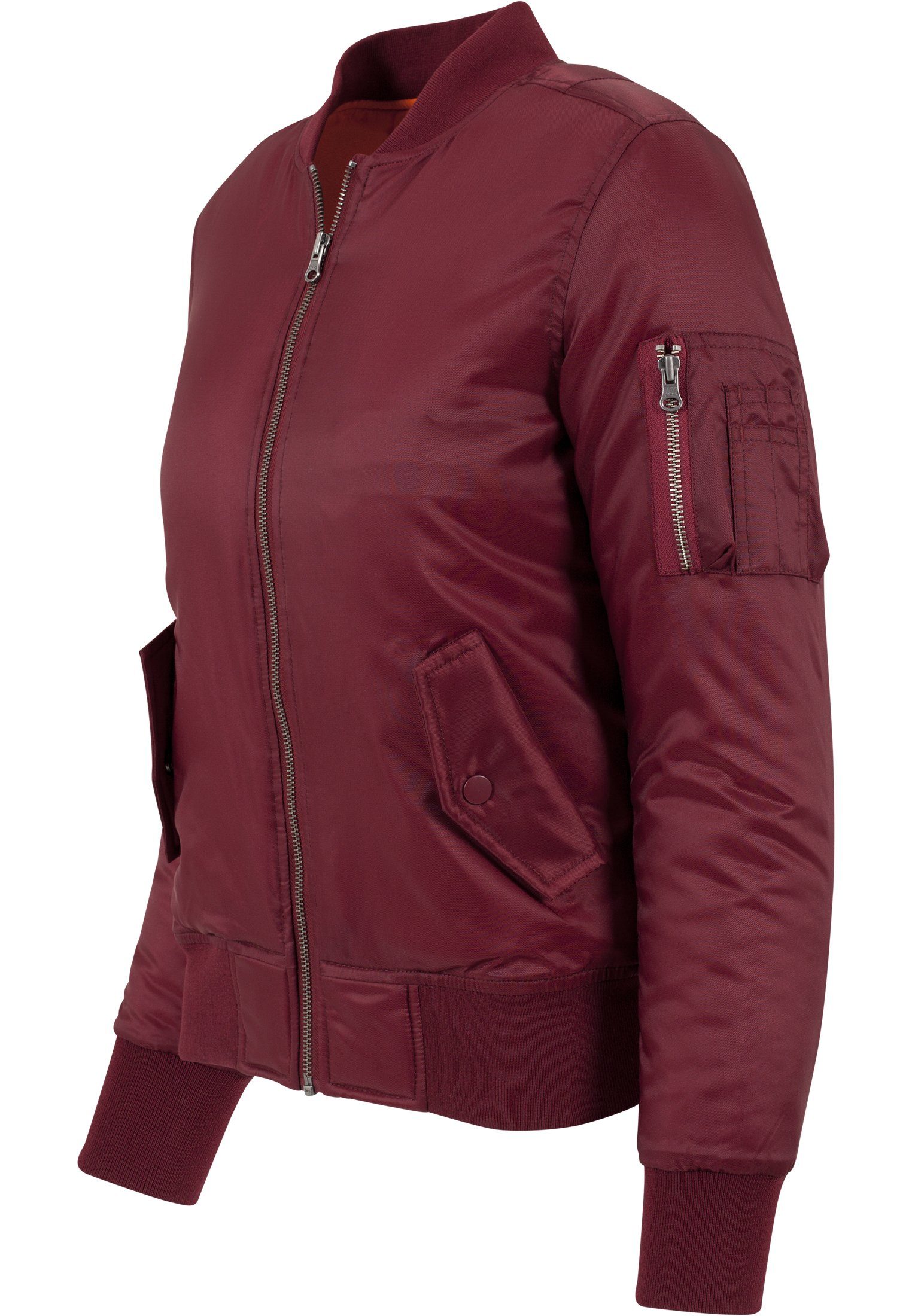 burgundy Ladies Bomber (1-St) CLASSICS Basic Jacket URBAN Outdoorjacke