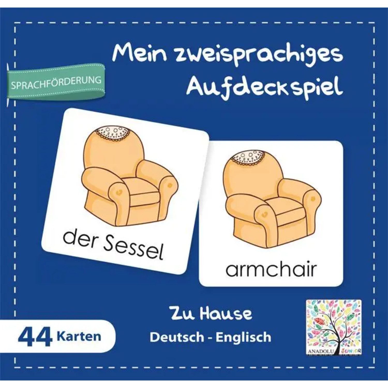 Schulbuchverlag Anadolu Spiel Mein Zweisprachiges Aufdeckspiel, Zu Hause Deutsch-Englisch...