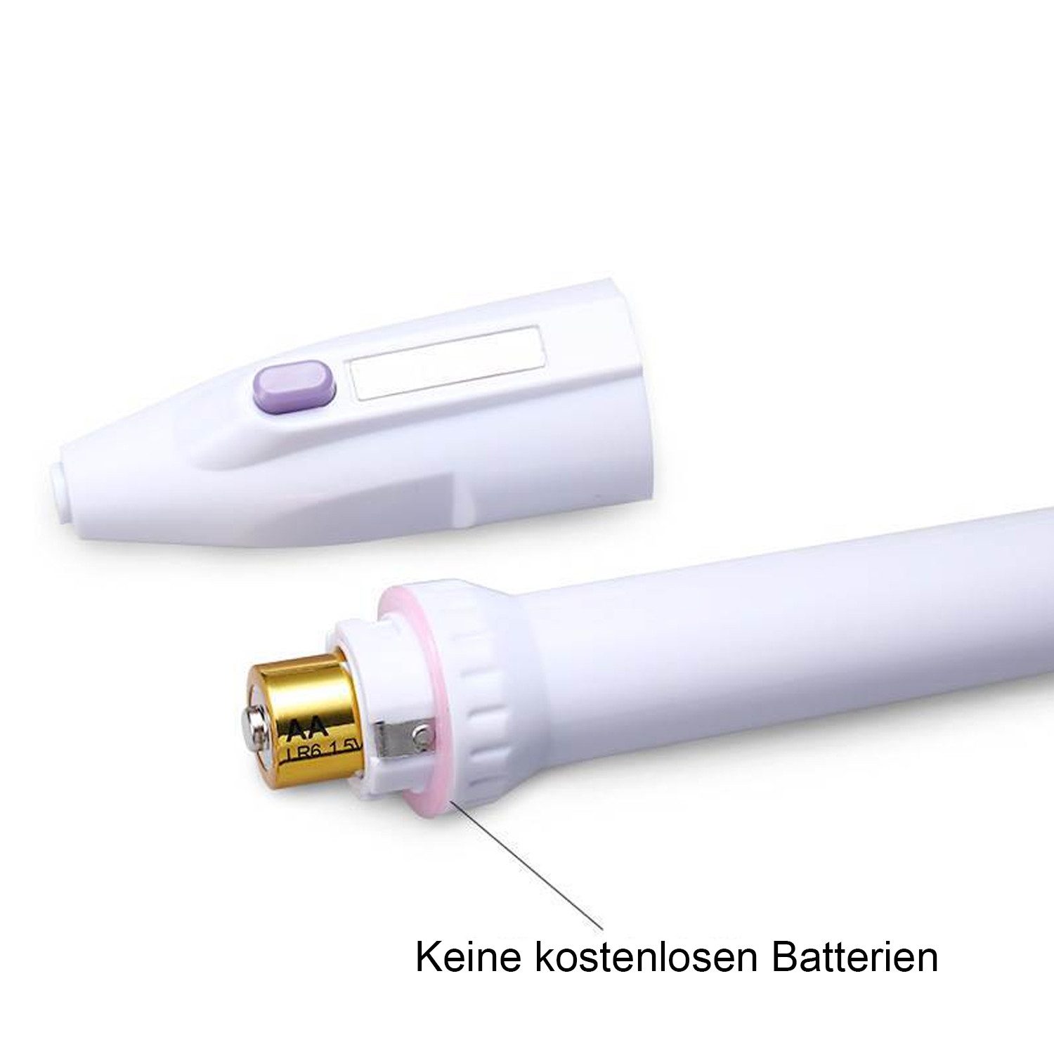 KINSI Maniküre-Pediküre-Set Elektrisches Nagelfeilenset, Maniküre- und Pediküre-Set, Erfordert den separaten Kauf von zwei AA-Batterien, Mit 5 Nagelschleifern