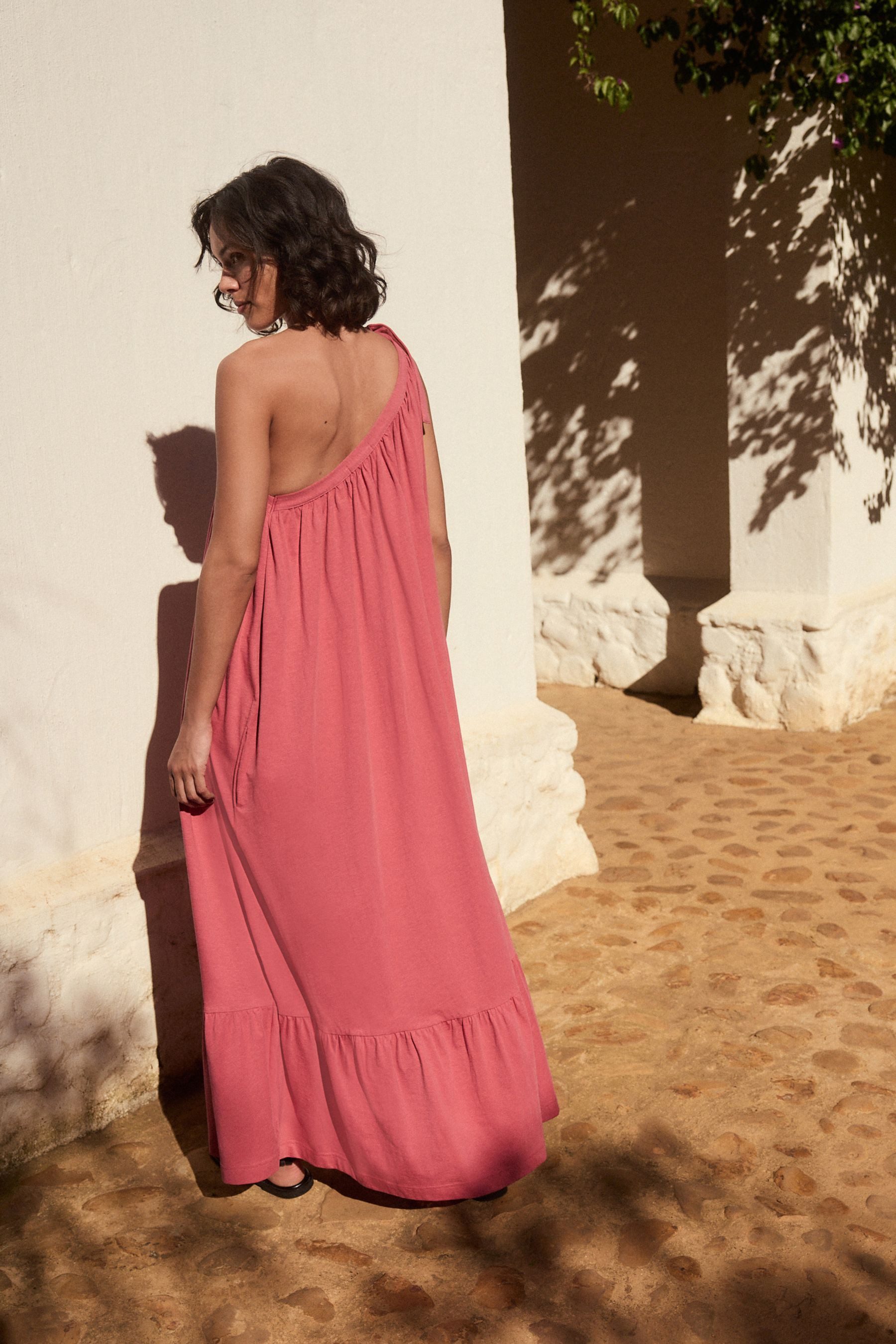 Next Midikleid Schulterfreies Midikleid aus 100 günstig online kaufen