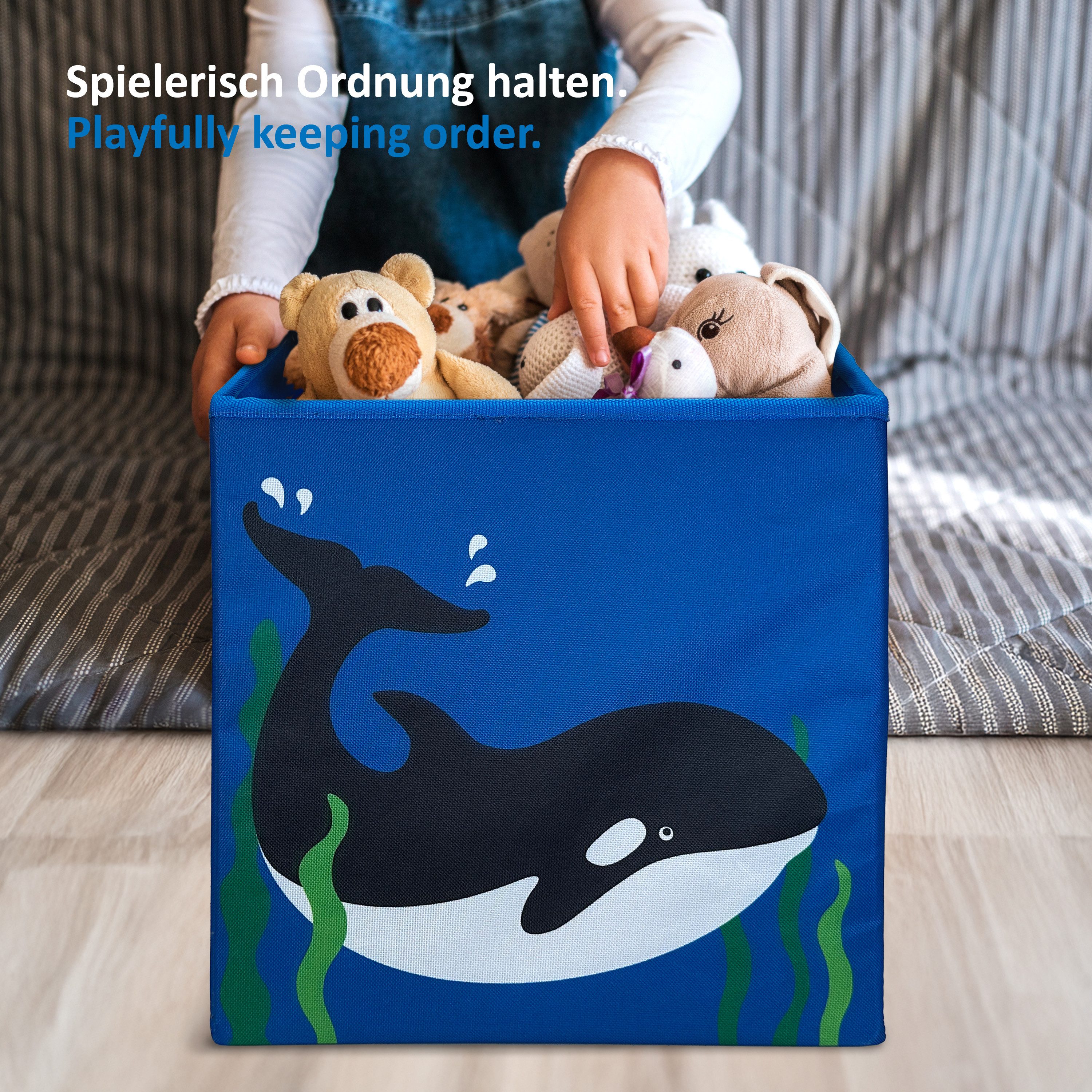 WIESEN.design Spielzeugtruhe 4er-Set, Spielzeugkiste, Aufbewahrungsbox Kinderzimmer (Spielzeugbox mit Deckel, Sitzbank Kinder, Spielzeugkiste Kinderzimmer, Spielzeug Aufbewahrung, Kinderbank, Spielzeugaufbewahrung Kinderzimmer), geeignet für Kallax-Regale, MDF verstärkt, gratis Versand