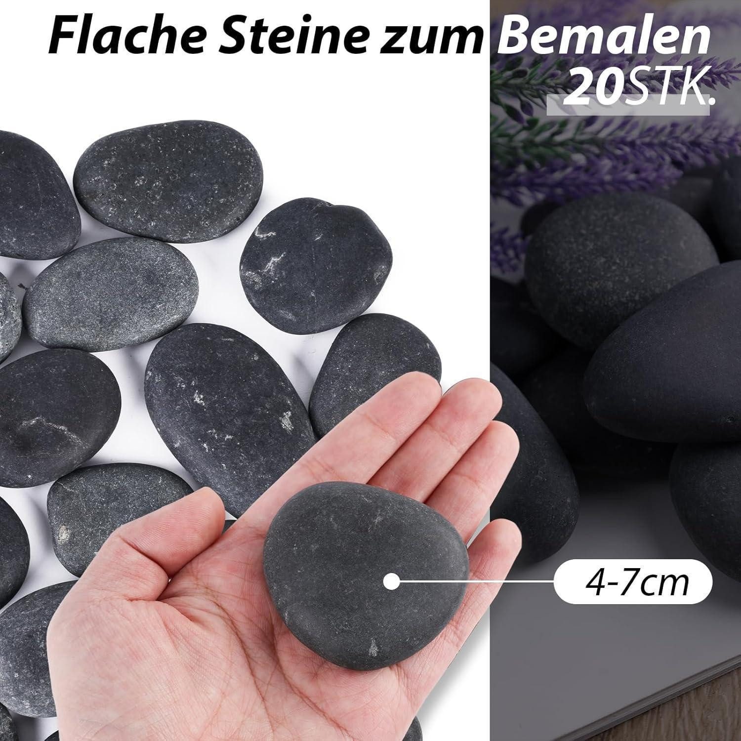 LuxusKollektion Kieselsteine Kieselsteine Dekosteine Malerei 4 7 cm 20 Stück Kiesel Steine