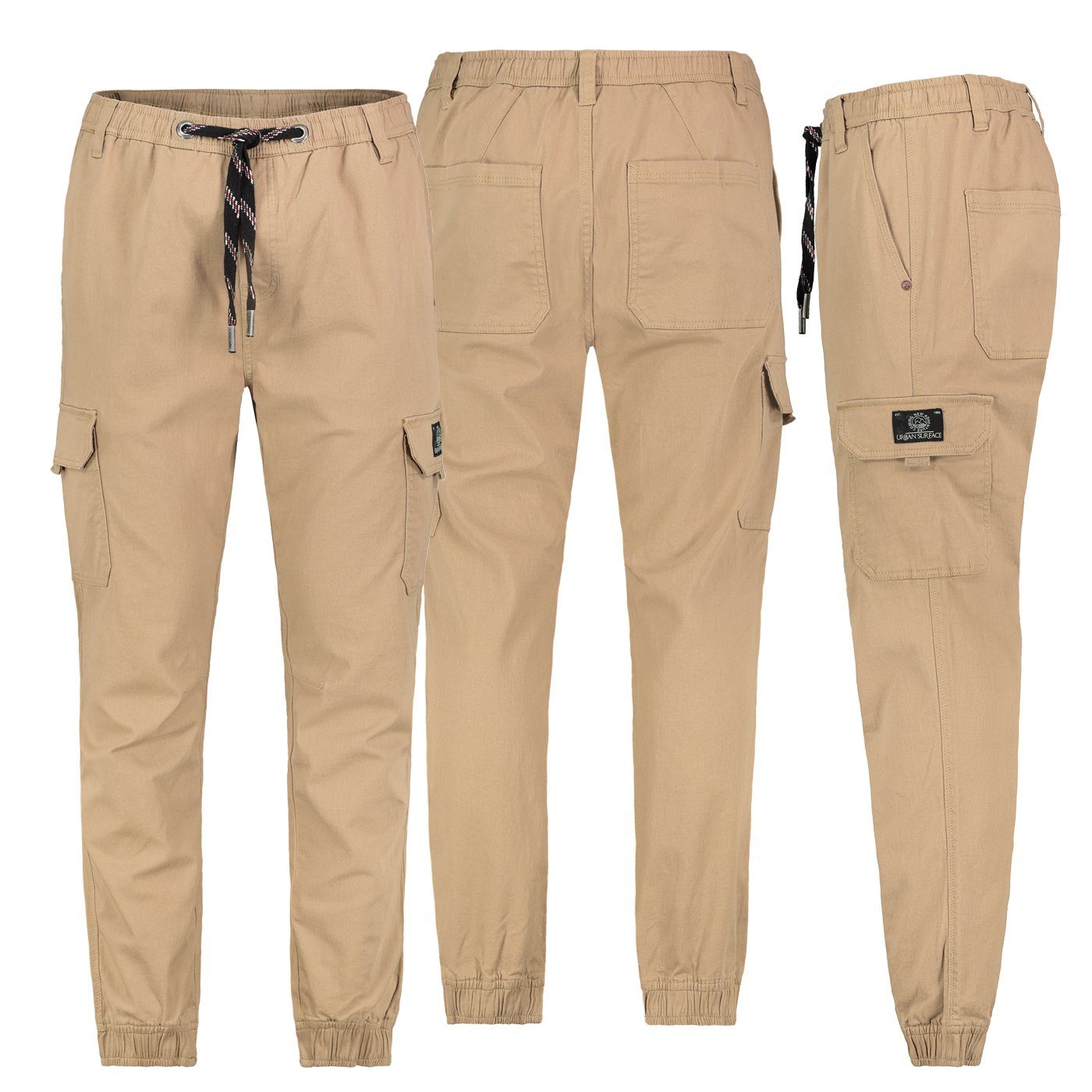 Urban Surface Cargohose Urban Surface Herren Cargo Hose Regular Freizeithose Baumwolle