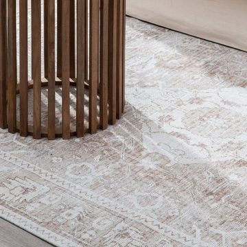 Teppich Teppich 80 x 150 cm Polyester Baumwolle Taupe, Bigbuy, Höhe: 11 mm