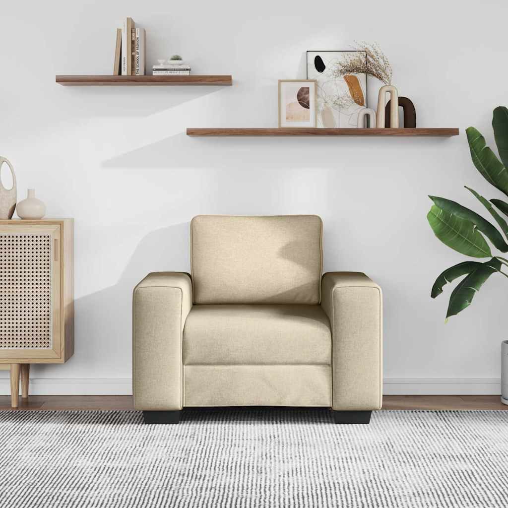 vidaXL Sofa Sessel Creme 60 cm Stoff, 9 Teile günstig online kaufen