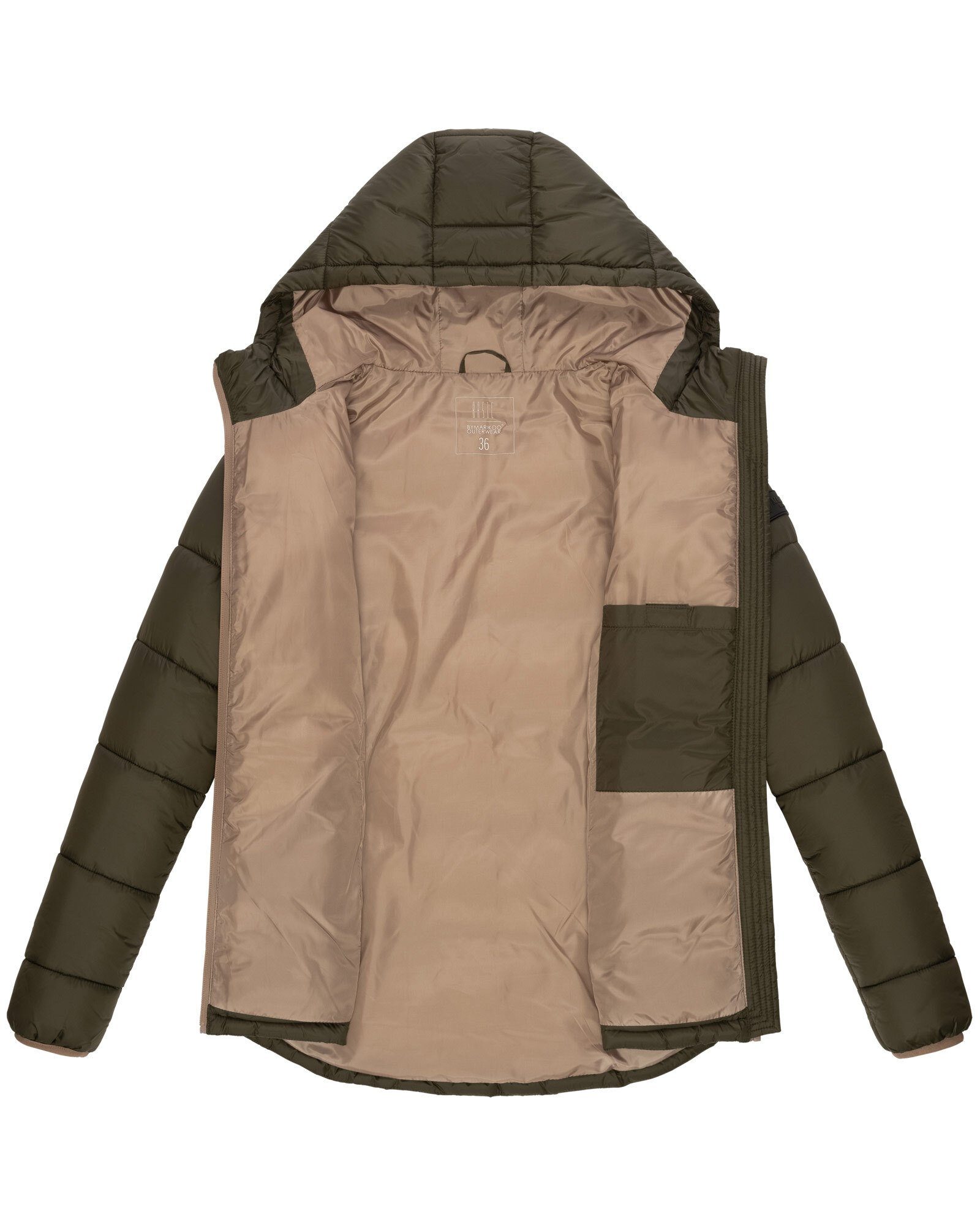 Outdoorjacke Leandraa Marikoo Kapuze mit Olive