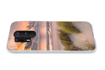 MuchoWow Handyhülle Sonnenuntergang - Düne - Strand - Pflanzen - Meer, Phone Case, Handyhülle OnePlus 8 Pro, Silikon, Schutzhülle