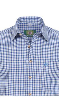 OS-Trachten Trachtenhemd Trachtenhemd Kurzarm Oli in Blau von OS-Trachten