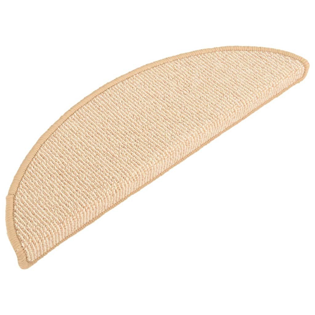 vidaXL Stufenmatte Treppenmatten 15 Stk. Creme günstig online kaufen