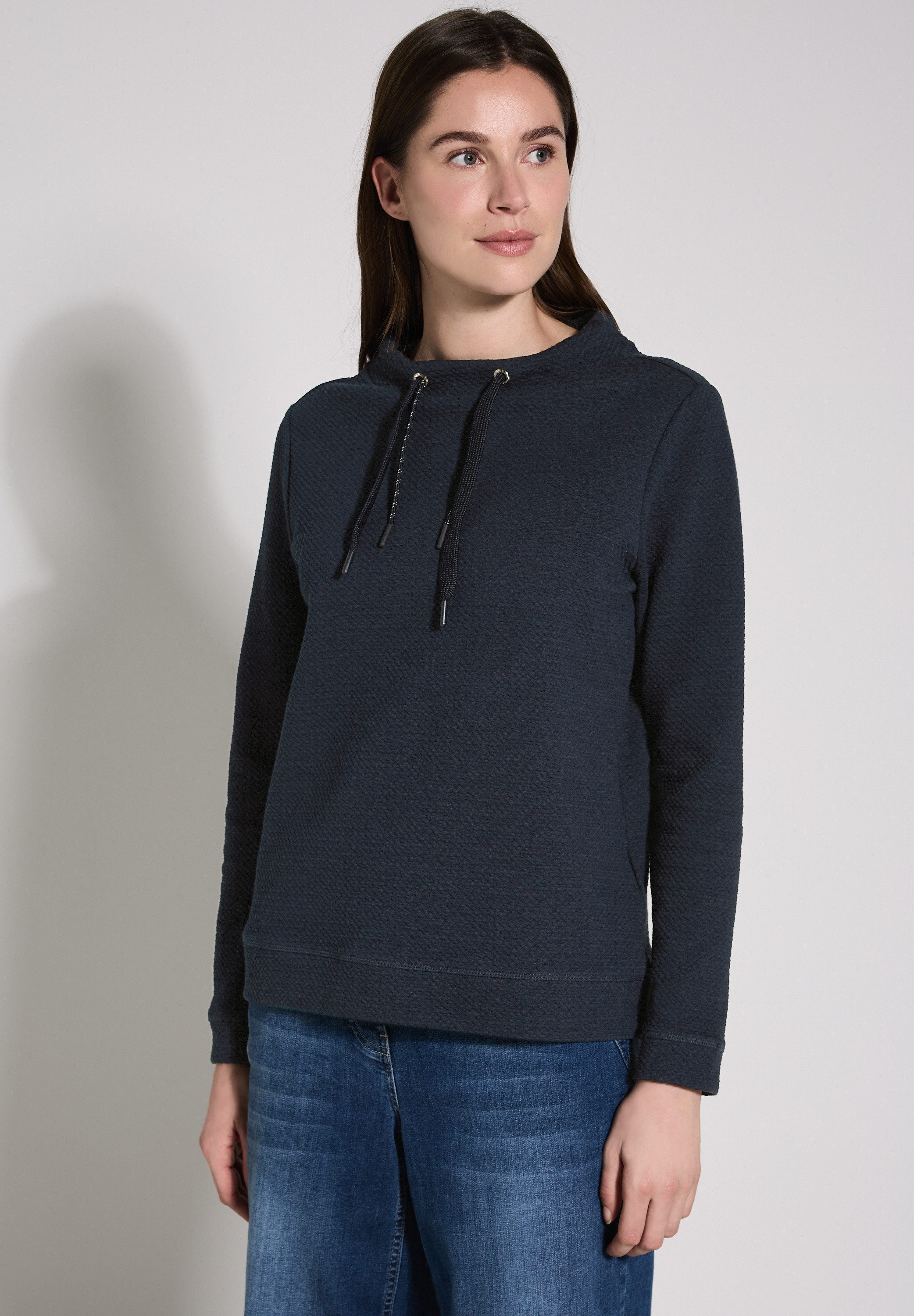 CECIL Sweatshirt mit elastischem Materialmix günstig online kaufen