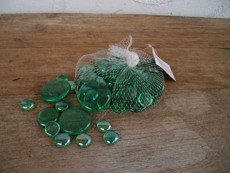 Deko-Impression Dekosteine Glasnuggets, Dekosteine, Zierkies, geschliffene Glassteine grün 500