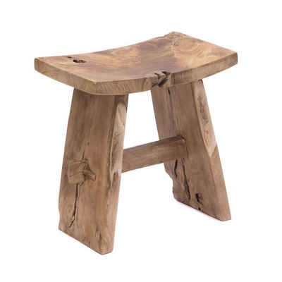 CREEDWOOD Hocker SITZHOCKER "FINCA II", Teakholz, 50 cm, Holz Hocker