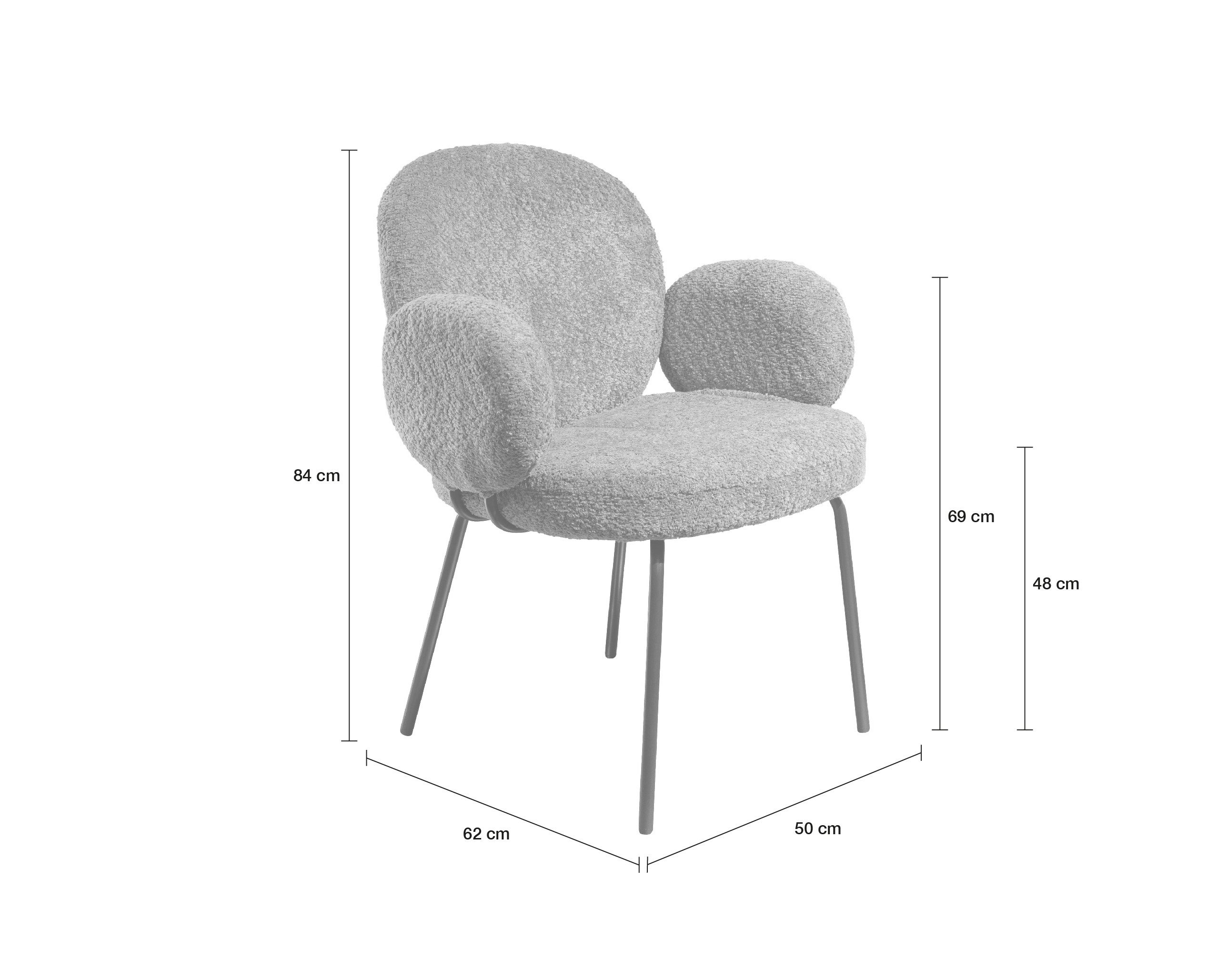 LC Home Esszimmerstuhl LC Home Esszimmerstuhl Lille Teddybezug Armlehnenstu günstig online kaufen