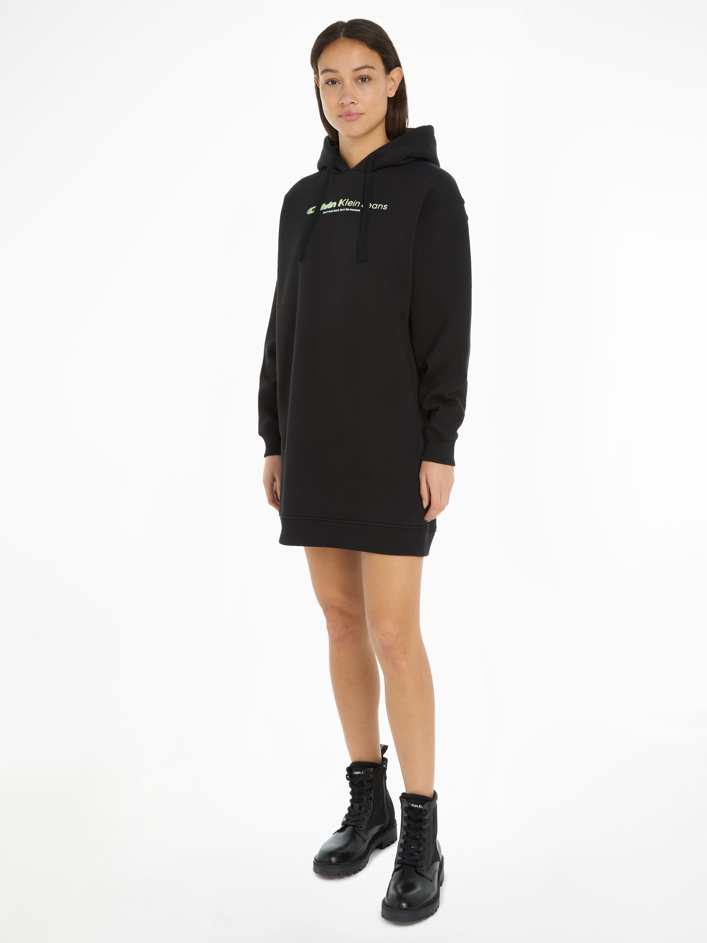 Calvin Klein Jeans Sweatkleid CK SLOGAN HOODIE DRESS