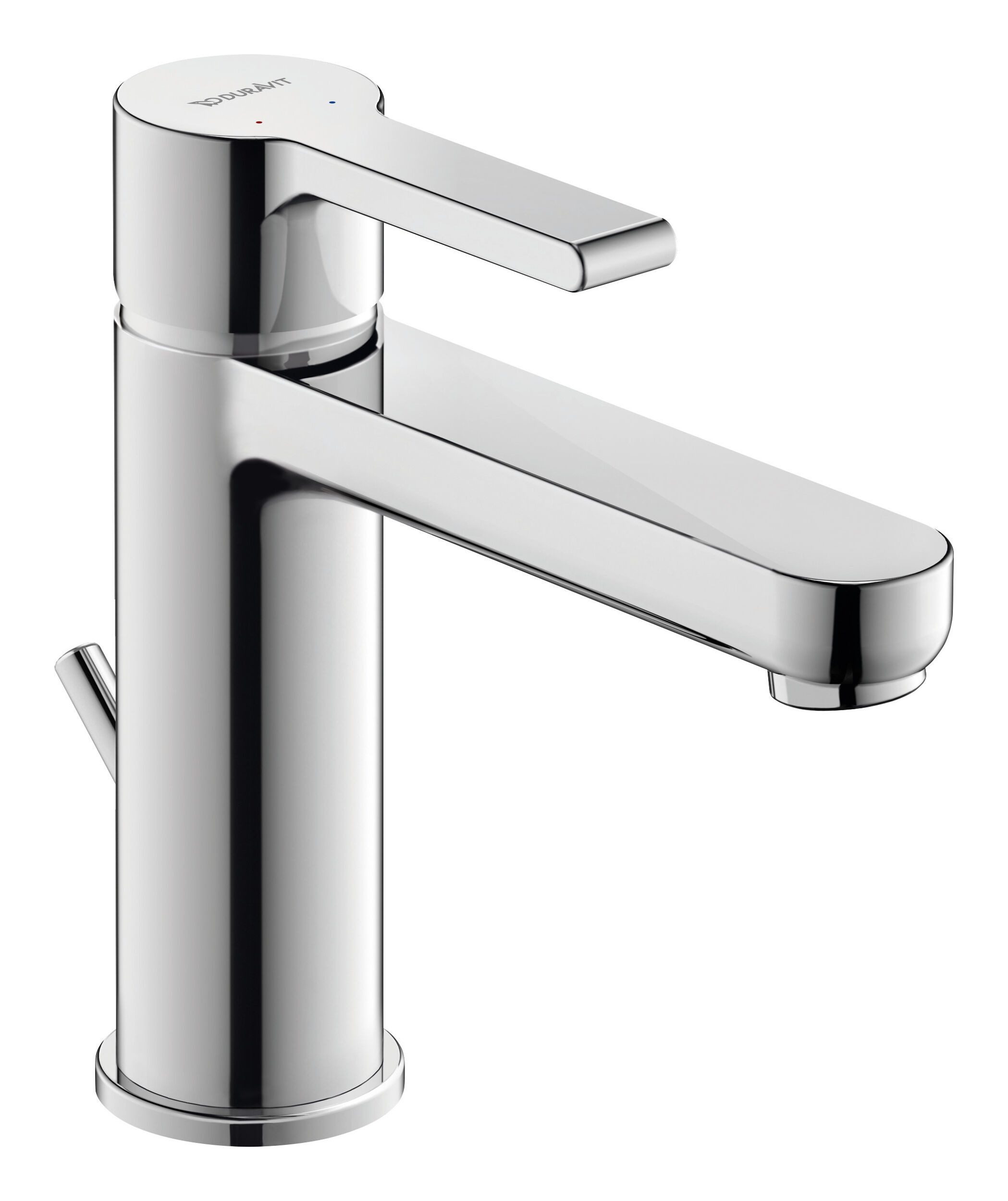 Duravit Waschtischarmatur B.2 Serie Einhebel Ausladung 139 mm m. Zugstangen-Ablaufgarnitur