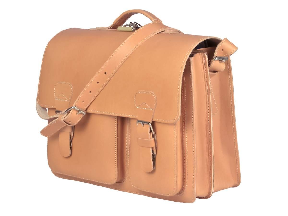 Herren Businesstaschen Ruitertassen Aktentasche Classic Satchel, 40 cm Lehrertasche mit 2 Fächern, auch als Rucksack zu tragen, 