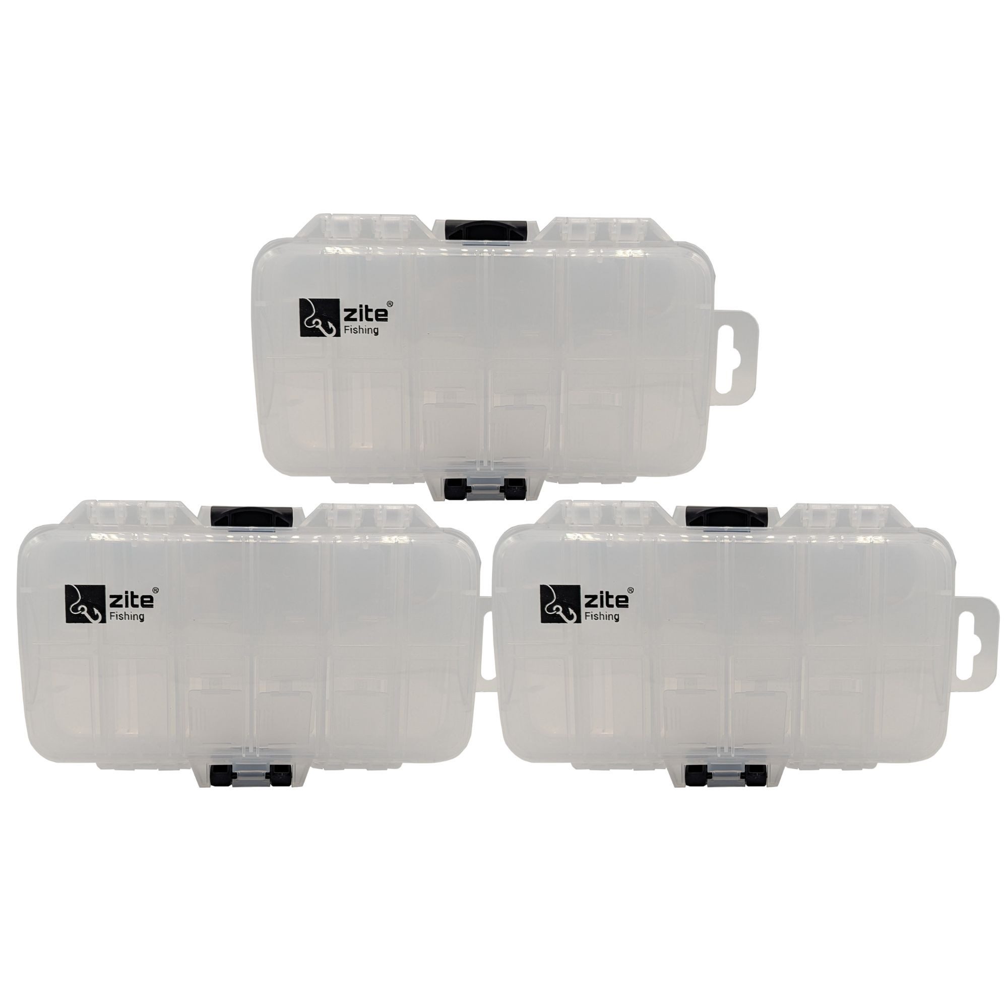 Angelkoffer Doppelseitige Tacklebox 3er Set Metallköder, Jigspinner & Spoons