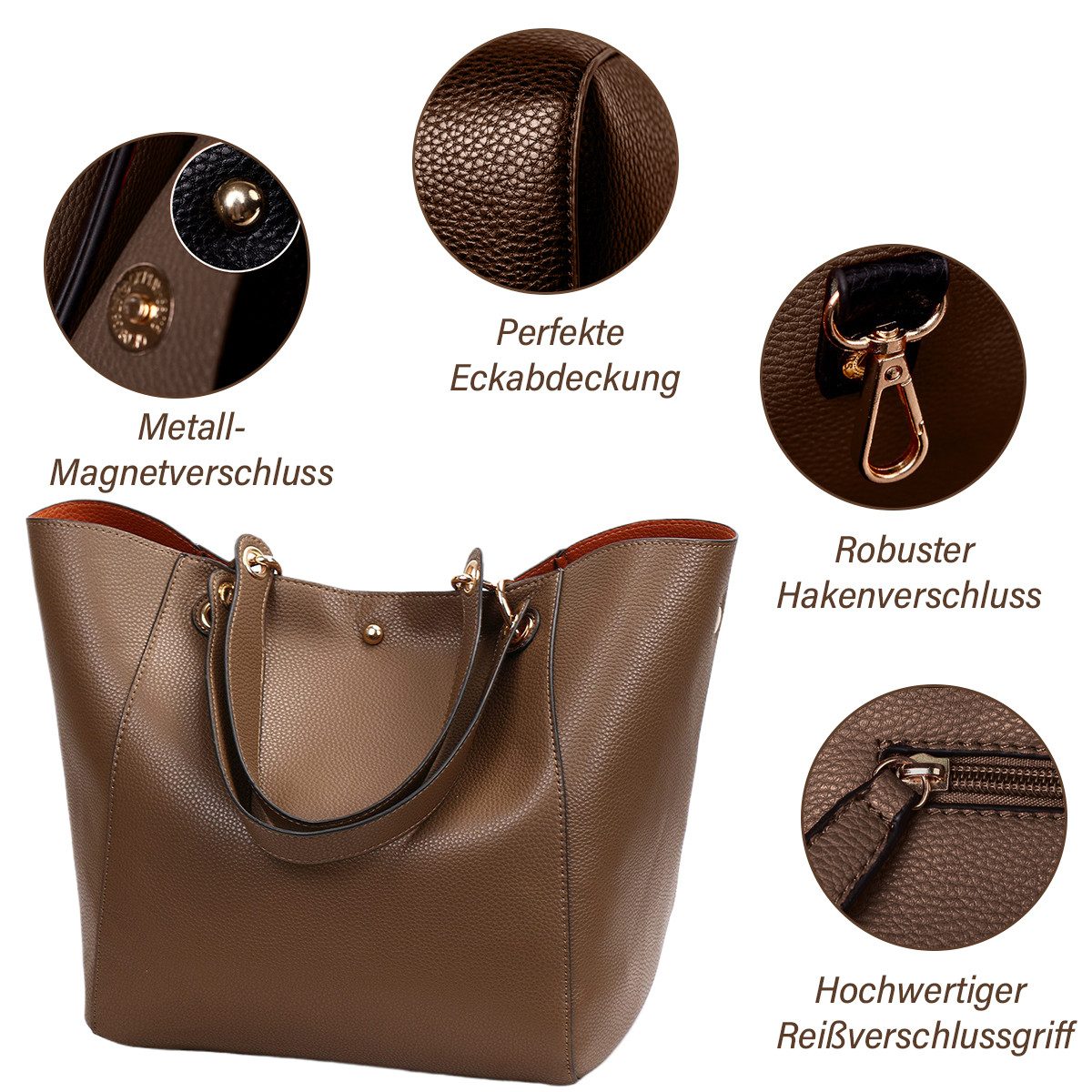 RWEUOQ Schultertasche Schultertasche Damen-Shopper Tote Große günstig online kaufen