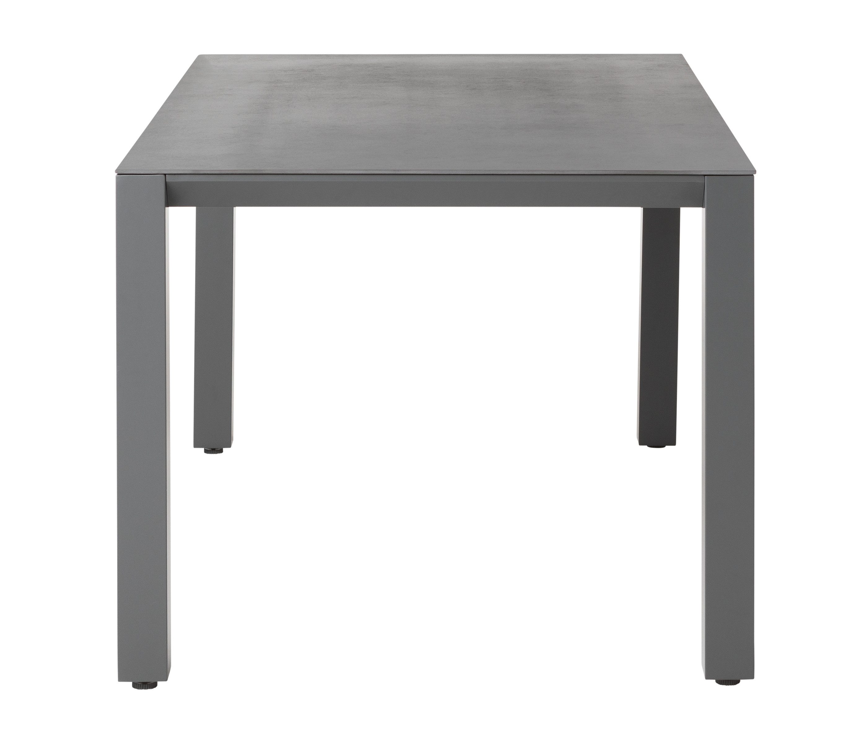 Dehner Gartentisch Palermo, bis zu 8 Sitzplätze, 160 x 74 x 90 cm, Aluminium / Stein, robust dank Pulverbeschichtung