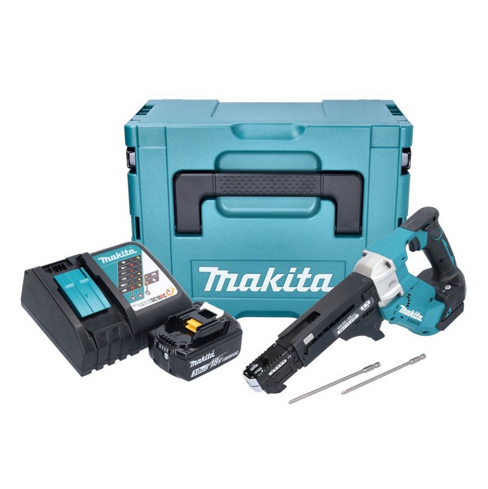Thumbnail - Makita Akku-Magazinschrauber DFR 551 RF1J Akku Magazinschrauber 18 V 25 - 55 mm Brushless + 1x Akk