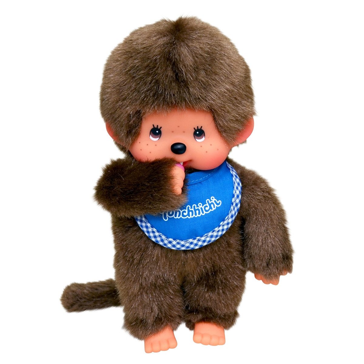 Sekiguchi Plüschfigur Monchhichi Plüschfigur Junge mit Latz blau/braun 20cm