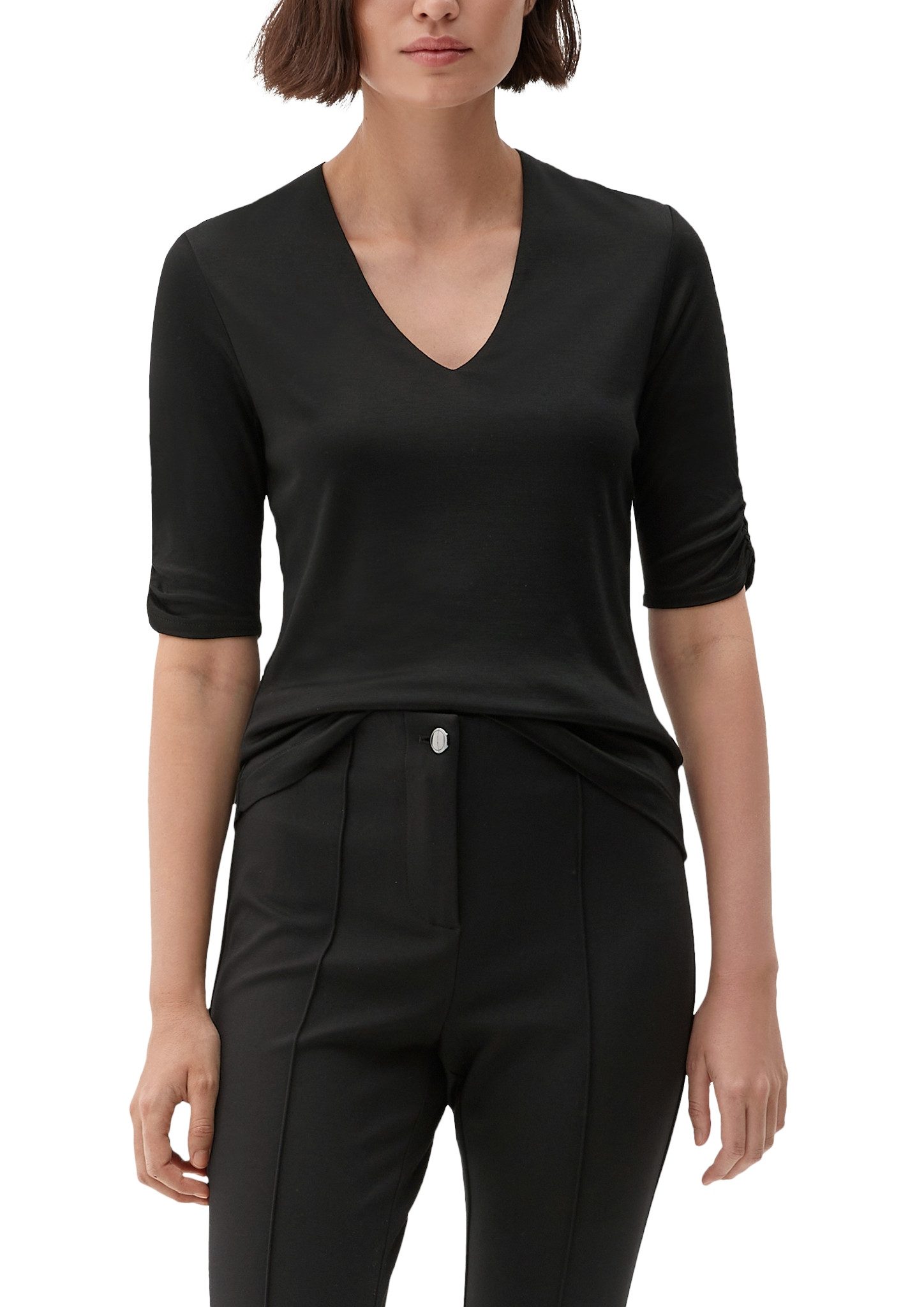 s.Oliver T-Shirt – elegantes Basic für Alltag, Büro oder Freizeit Verlänger günstig online kaufen