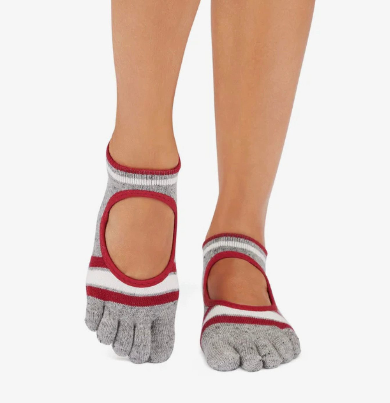 ToeSox Sportsocken Toesox full toe BELLARINA / TEC / ULTRA Logo auf der Ferse und in der Gummierung der Sohle