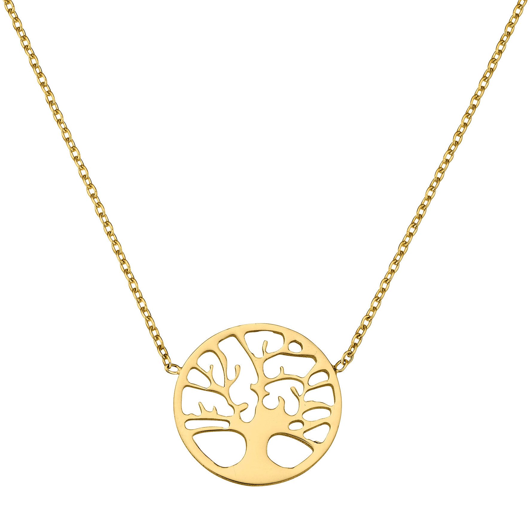 Firetti Kette mit Anhänger Schmuck Geschenk Gold 333 Halsschmuck Anhänger Lebensbaum