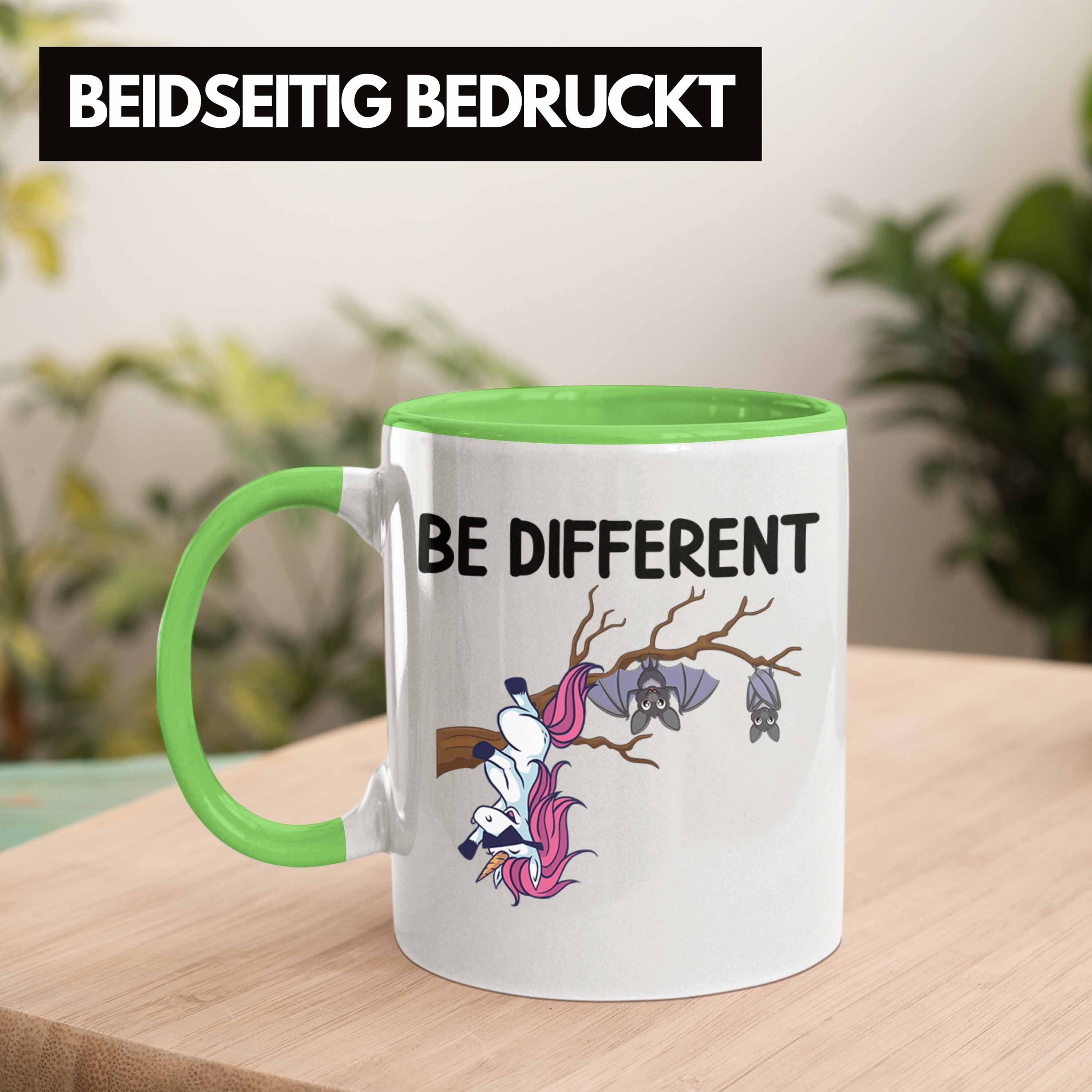 Trendation Frauen Geschenkidee Grün Different Geschenk Trendation Einhorn für Tasse Tasse Be - Fledermaus