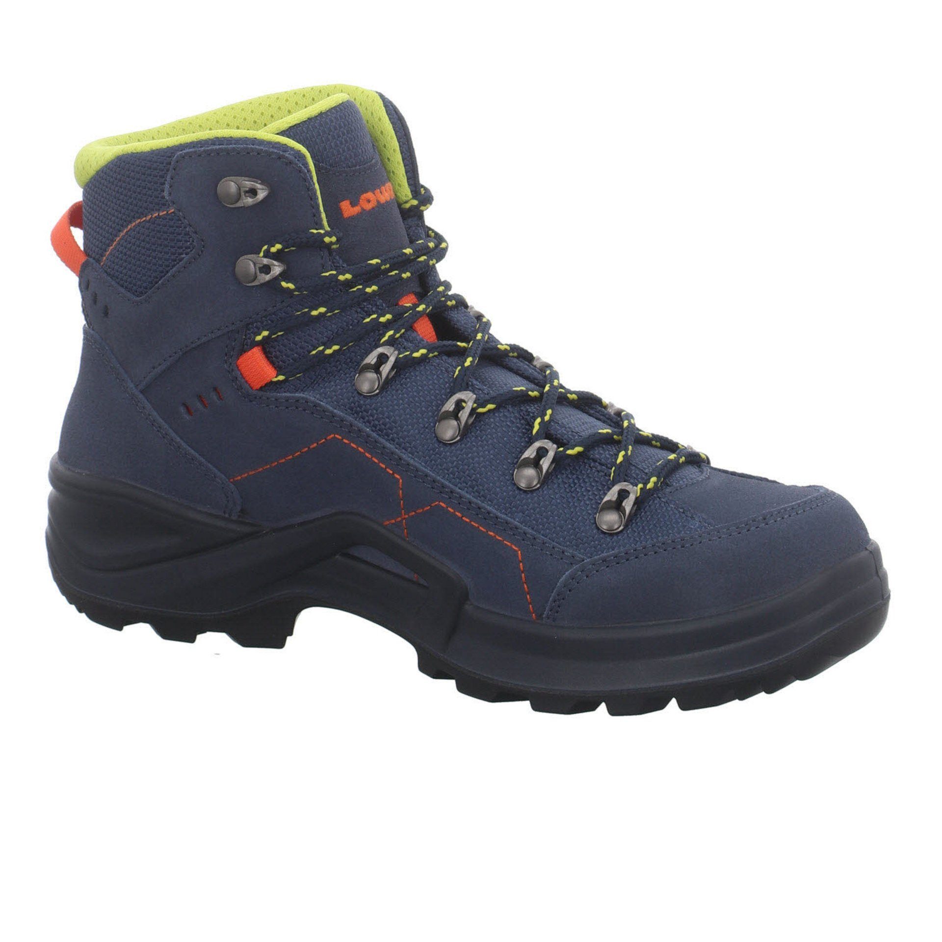 blau Jungen Lowa Outdoorschuh Schnürhalbschuhe Leder-/Textilkombination