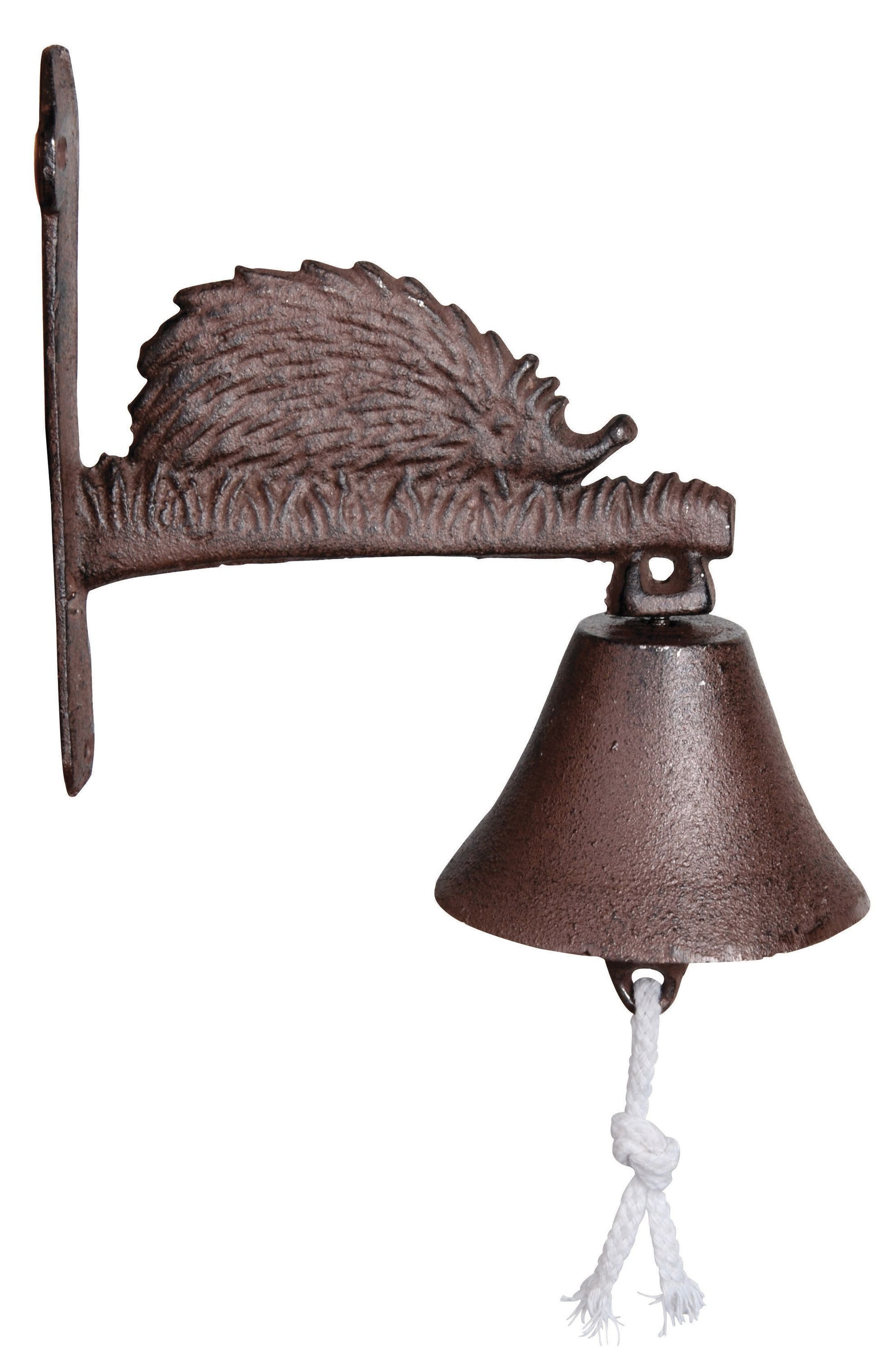 degawo Dekohänger Türglocke Igel Handgegossen aus Gusseisen Antik-Rost für Hauseingang