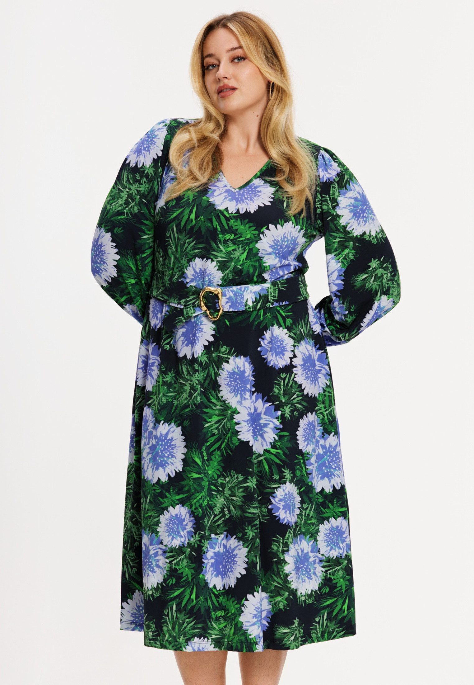 YOEK A-Linien-Kleid Damen Kleid mit Druck