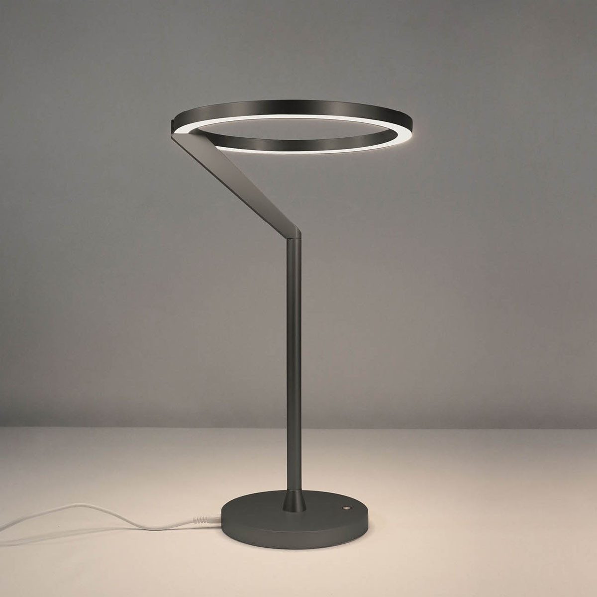 Vivida International LED Schreibtischlampe Meridiana Ring Tischleuchte, Bronze, LED fest integriert, Warmweiß, Tischlampe