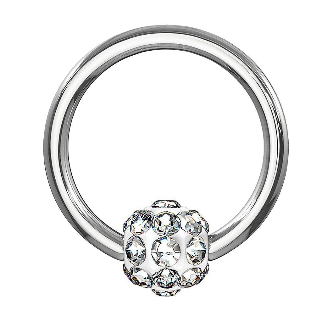 Nasenpiercing Tragus Ohr Piercing Klemmring Ferido Kristall Kuge
