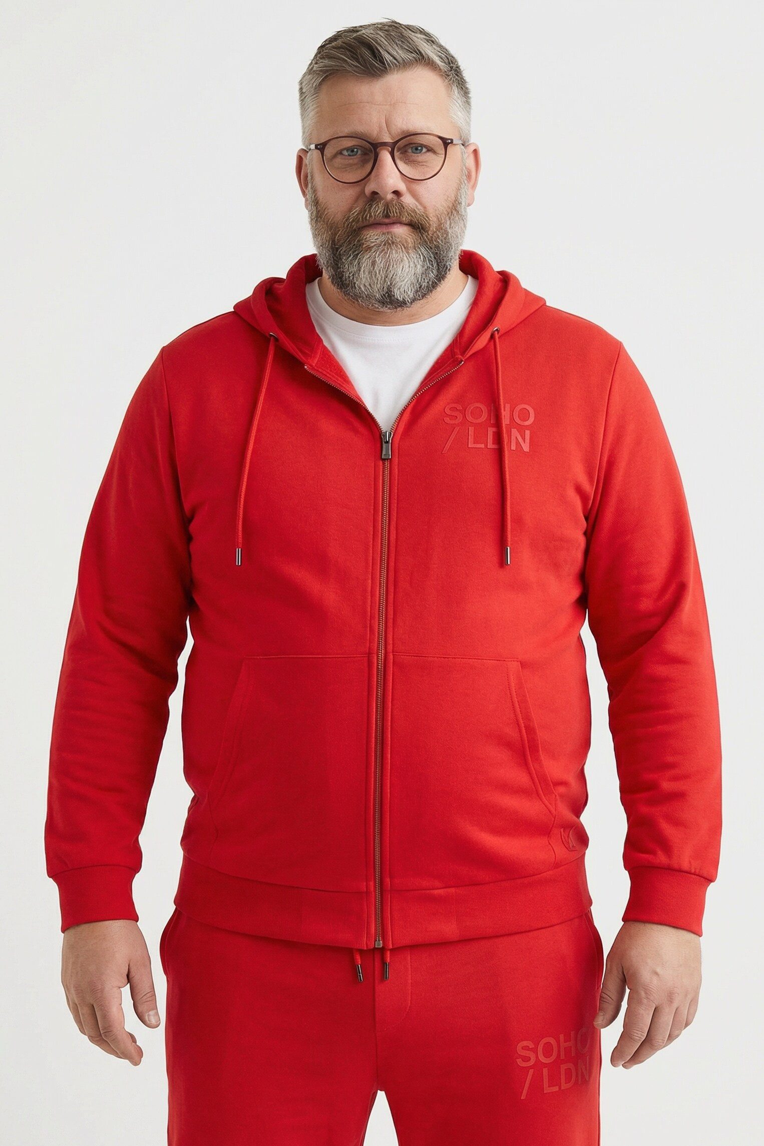 Fleecejacke Kapuzen-Sweatjacke